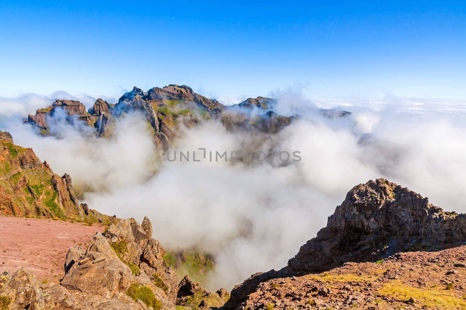 Volcanic mountain landscape - Pico do Arieiro, Madeira, Portugal