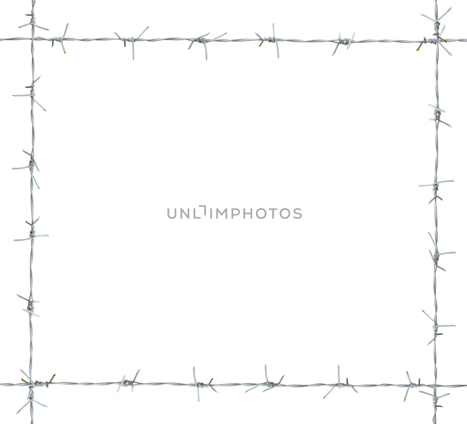 Barb frame. isolated on white background. clipping path.