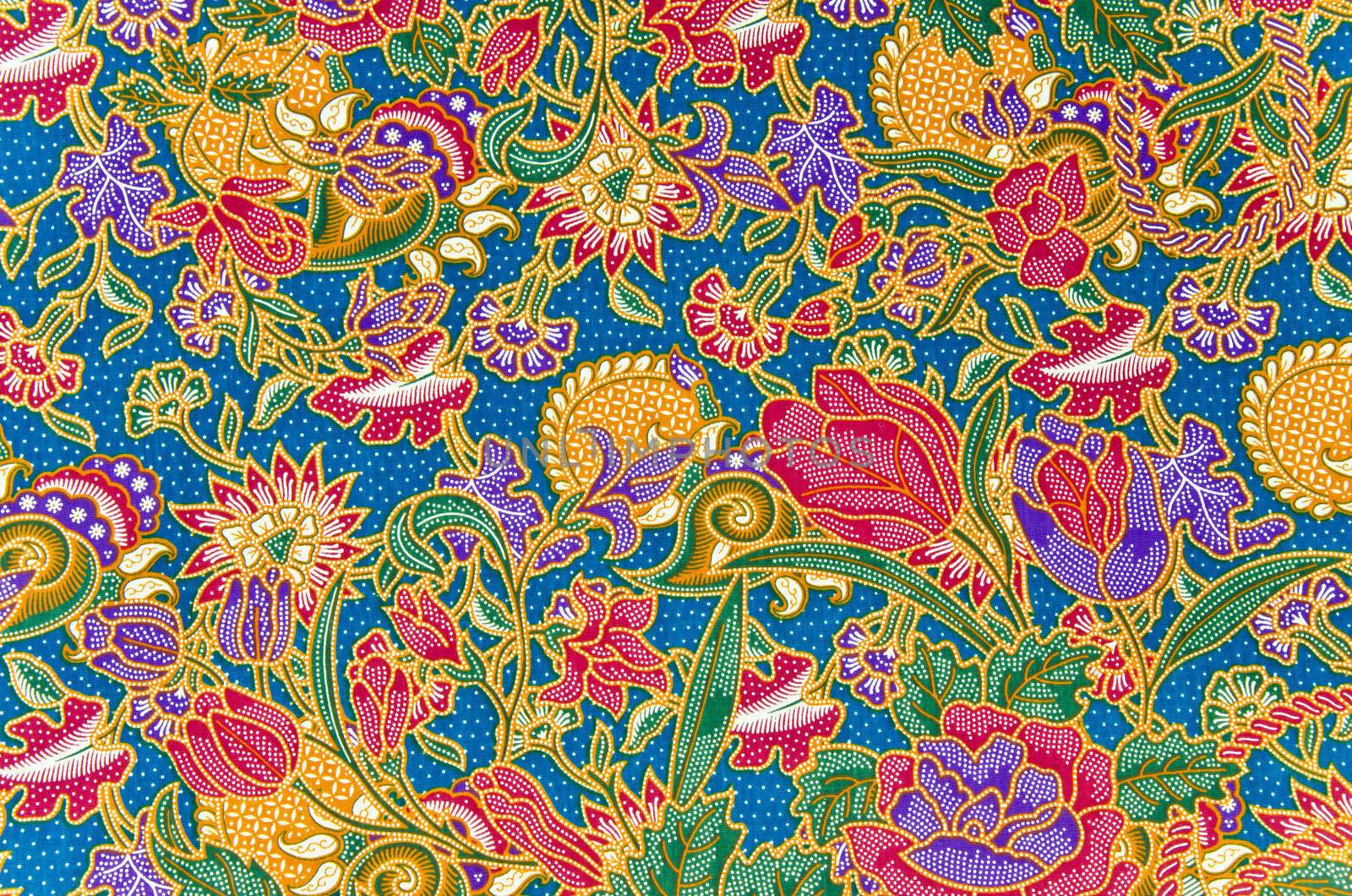 Traditional batik sarong pattern background