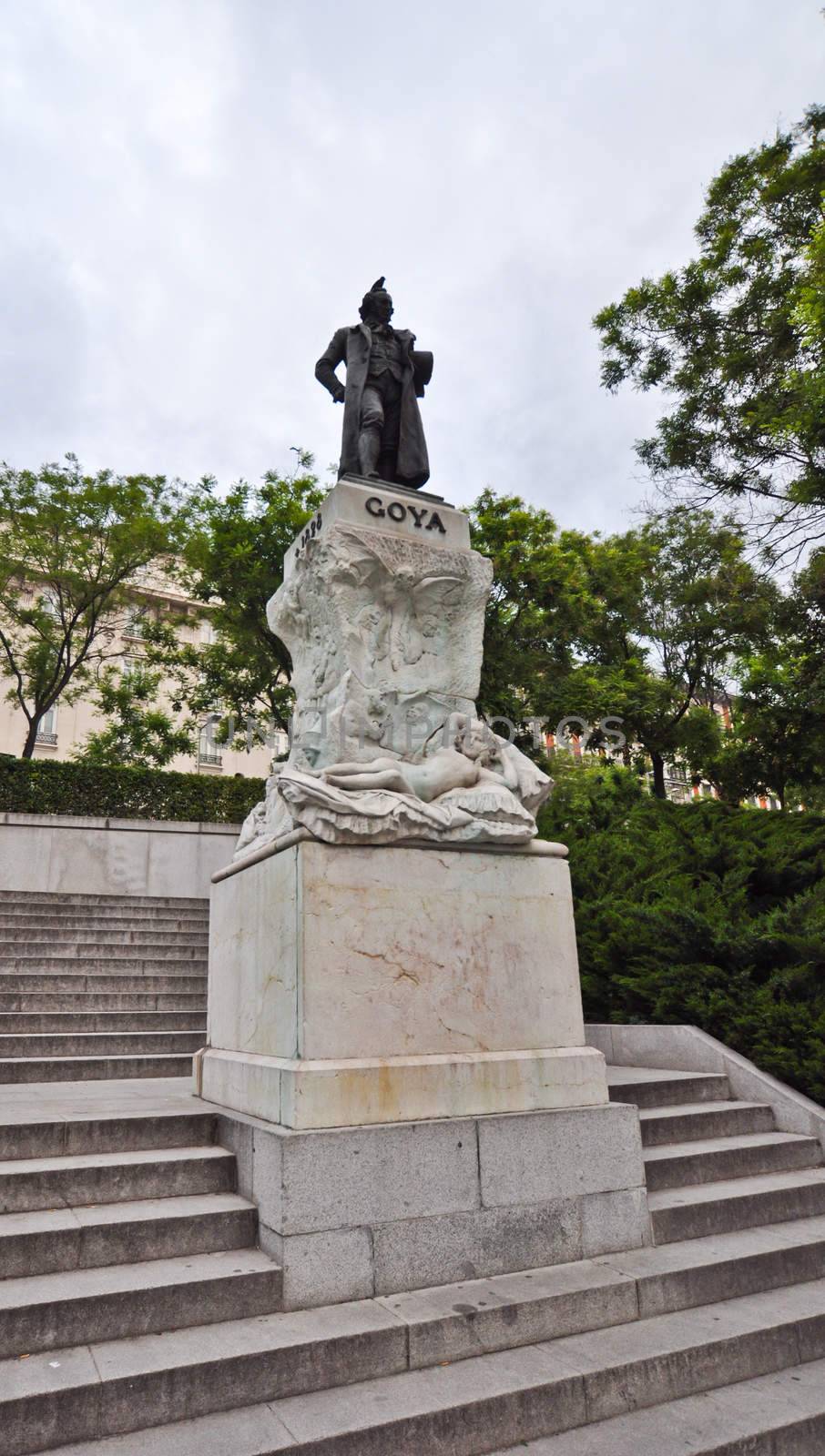 Francisco José de Goya y Lucientes statue in Madrid, Spain by vlaru