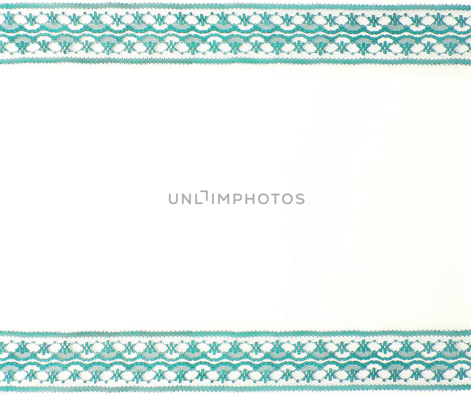 lace frame on white background