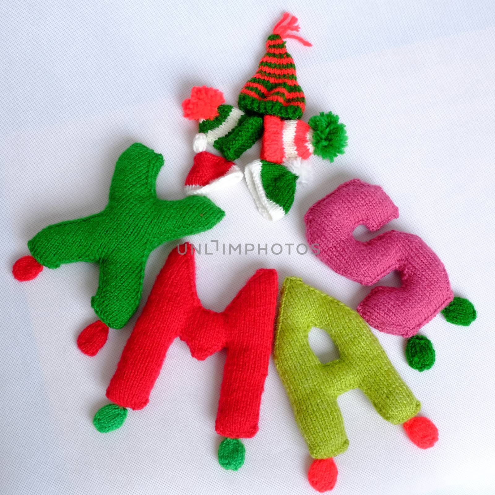 Christmas, Xmas alphabet, handmade, knitted, noel gift by xuanhuongho
