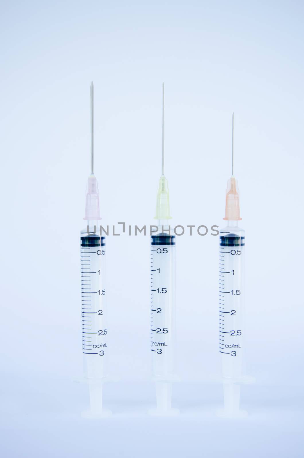 Size differences of Sterile syringes