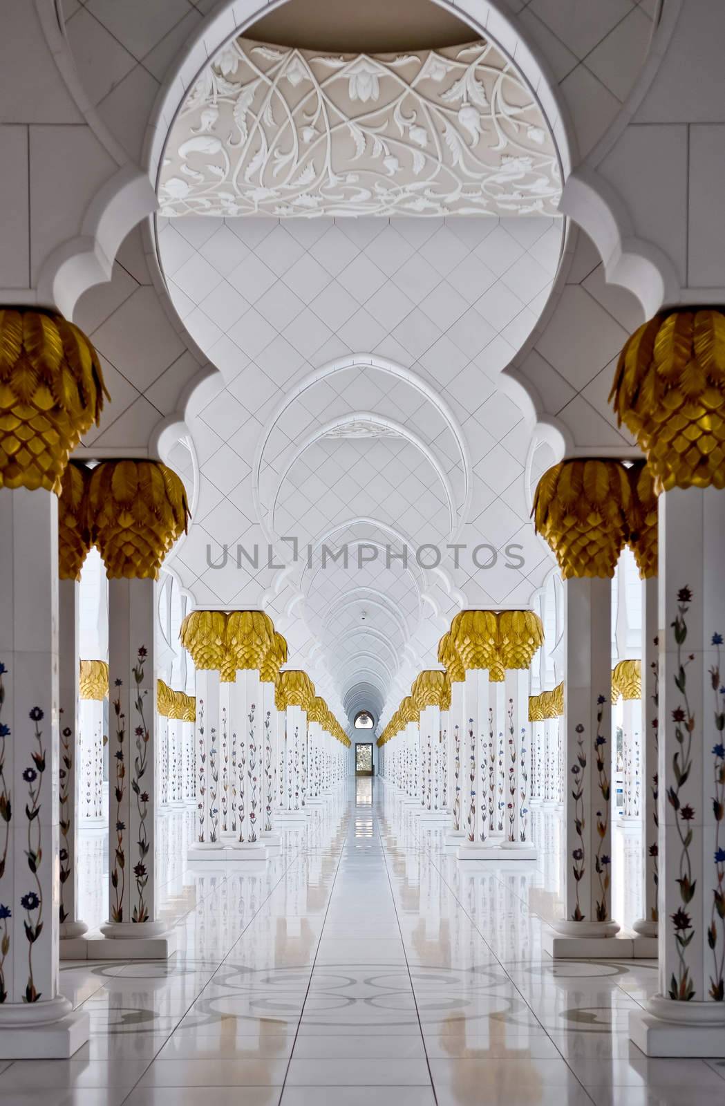 Sheikh Zayed Grand Mosque in Abu Dhabi UAE