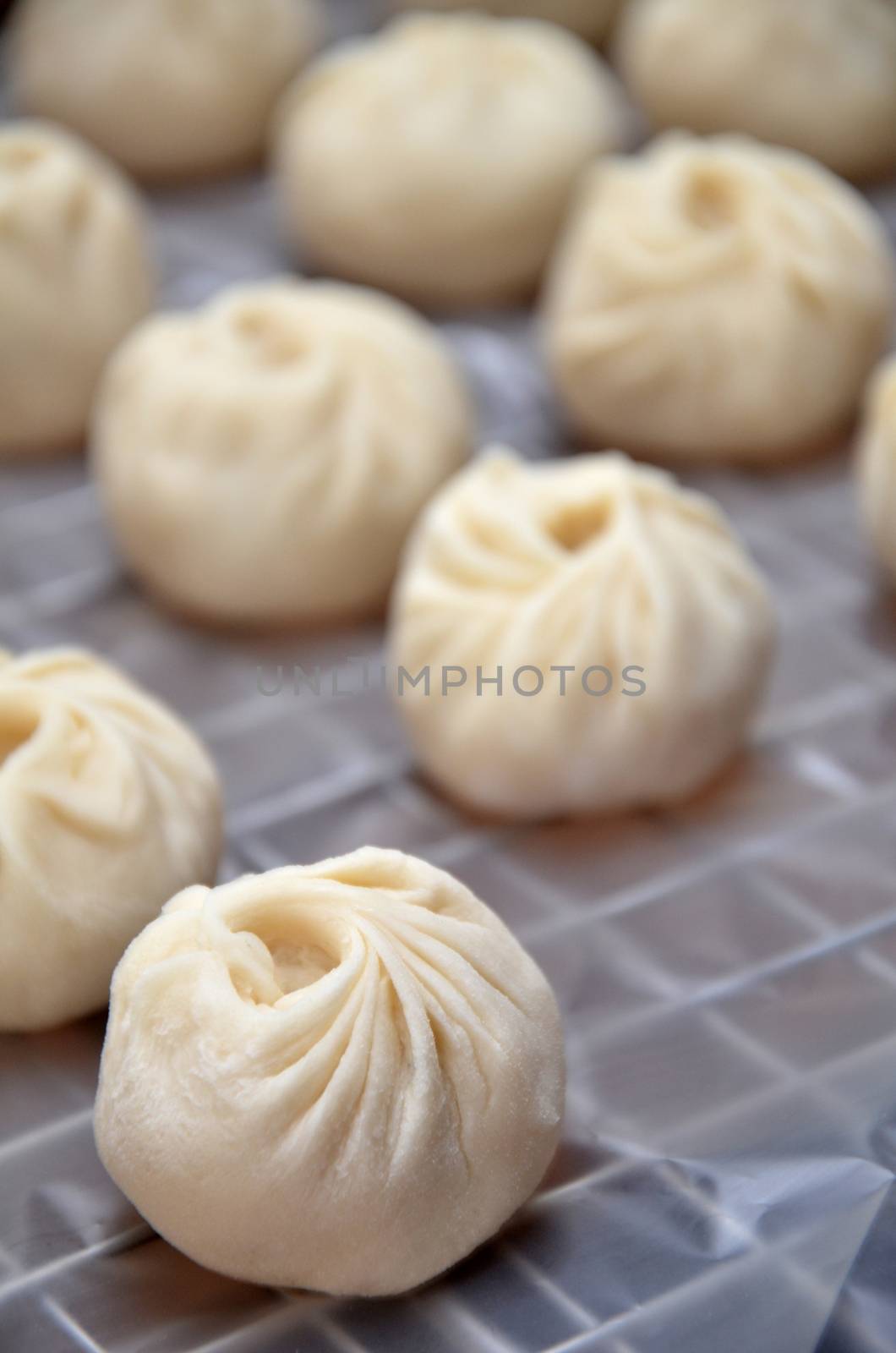 BBQ Pork Buns, chinese bun before steam