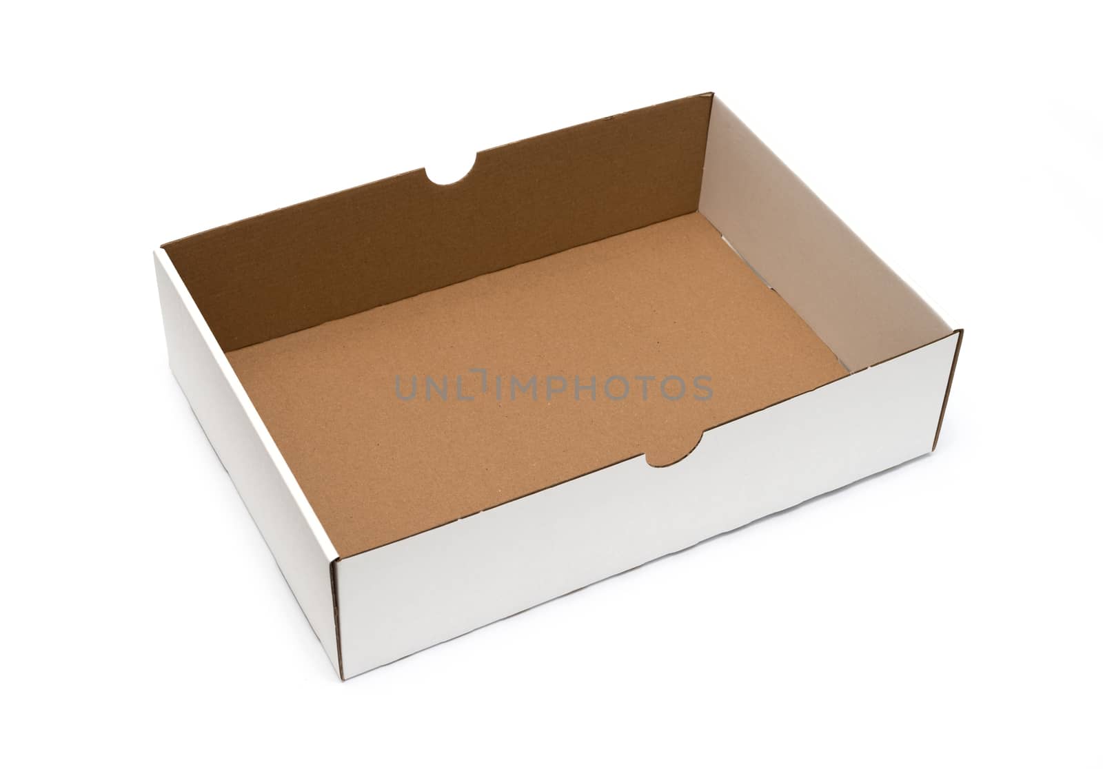 Empty cardboard box on a white background by DNKSTUDIO
