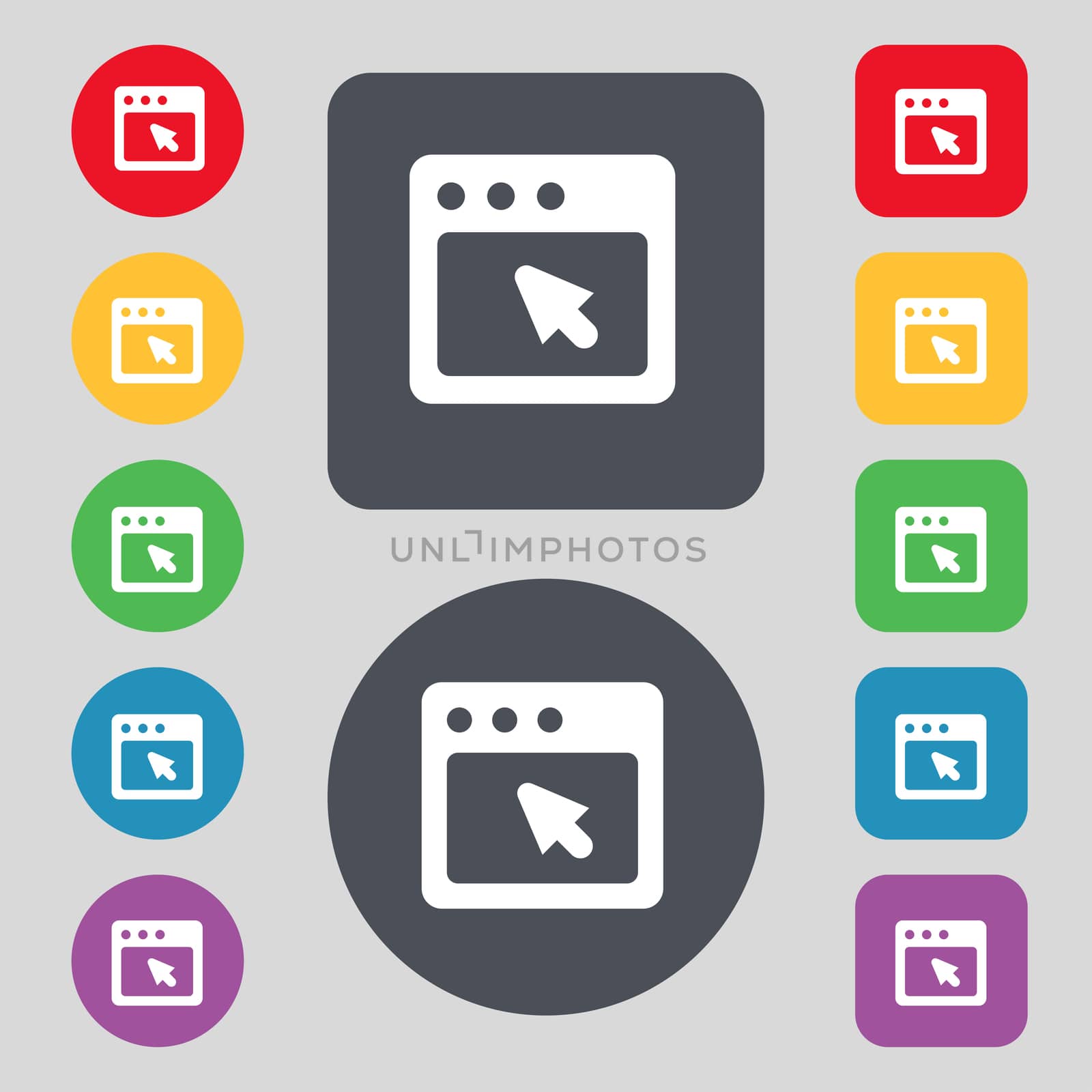 the dialog box icon sign. A set of 12 colored buttons. Flat design.  by serhii_lohvyniuk
