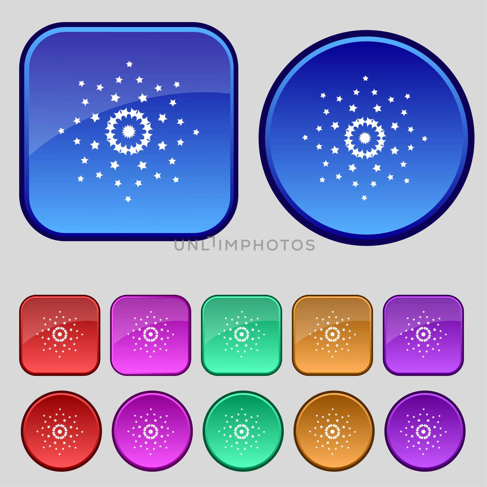 Star sign icon. Favorite button. Navigation symbol. Set colourful buttons  by serhii_lohvyniuk