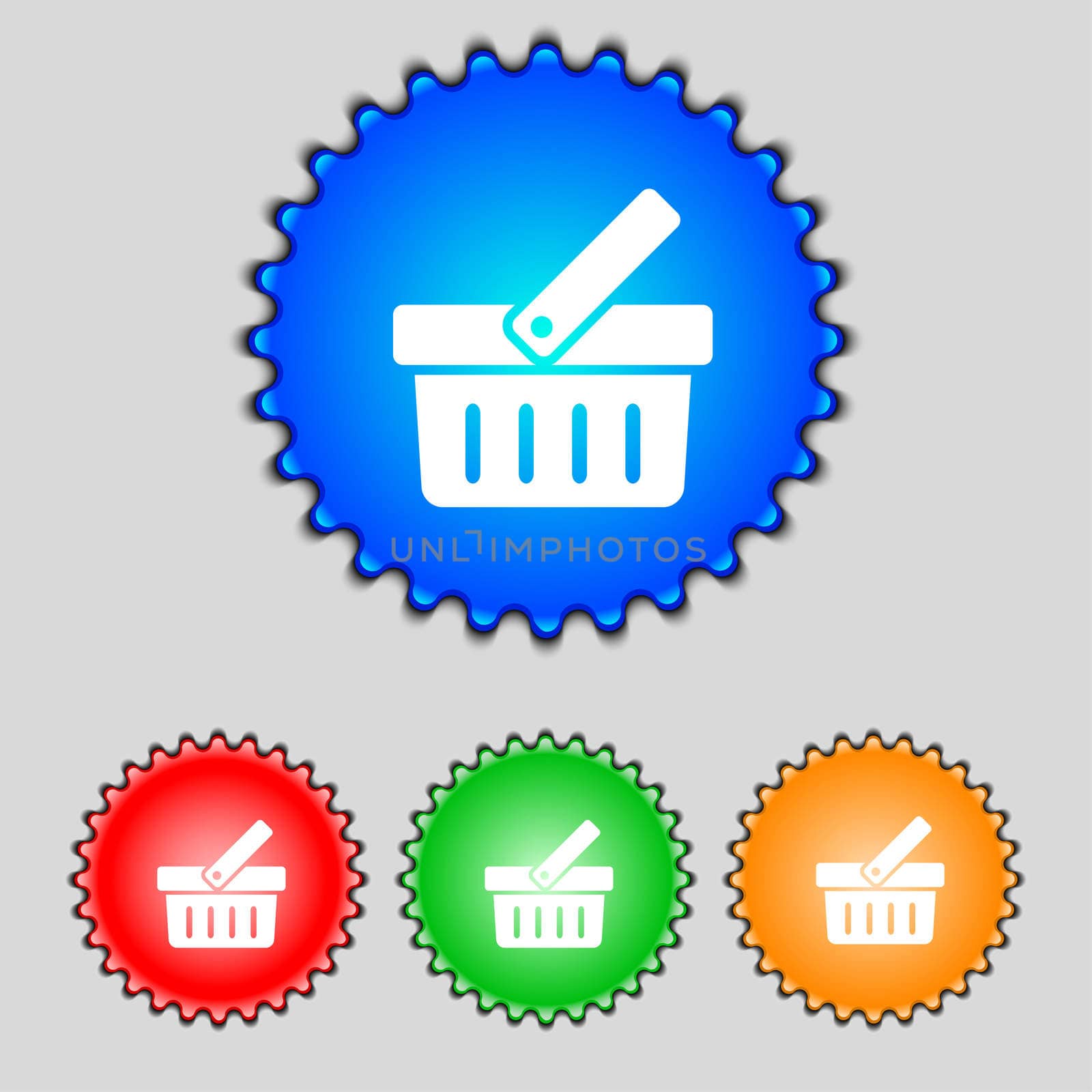 Shopping Cart sign icon. Online buying button. Set colourful buttons.  by serhii_lohvyniuk