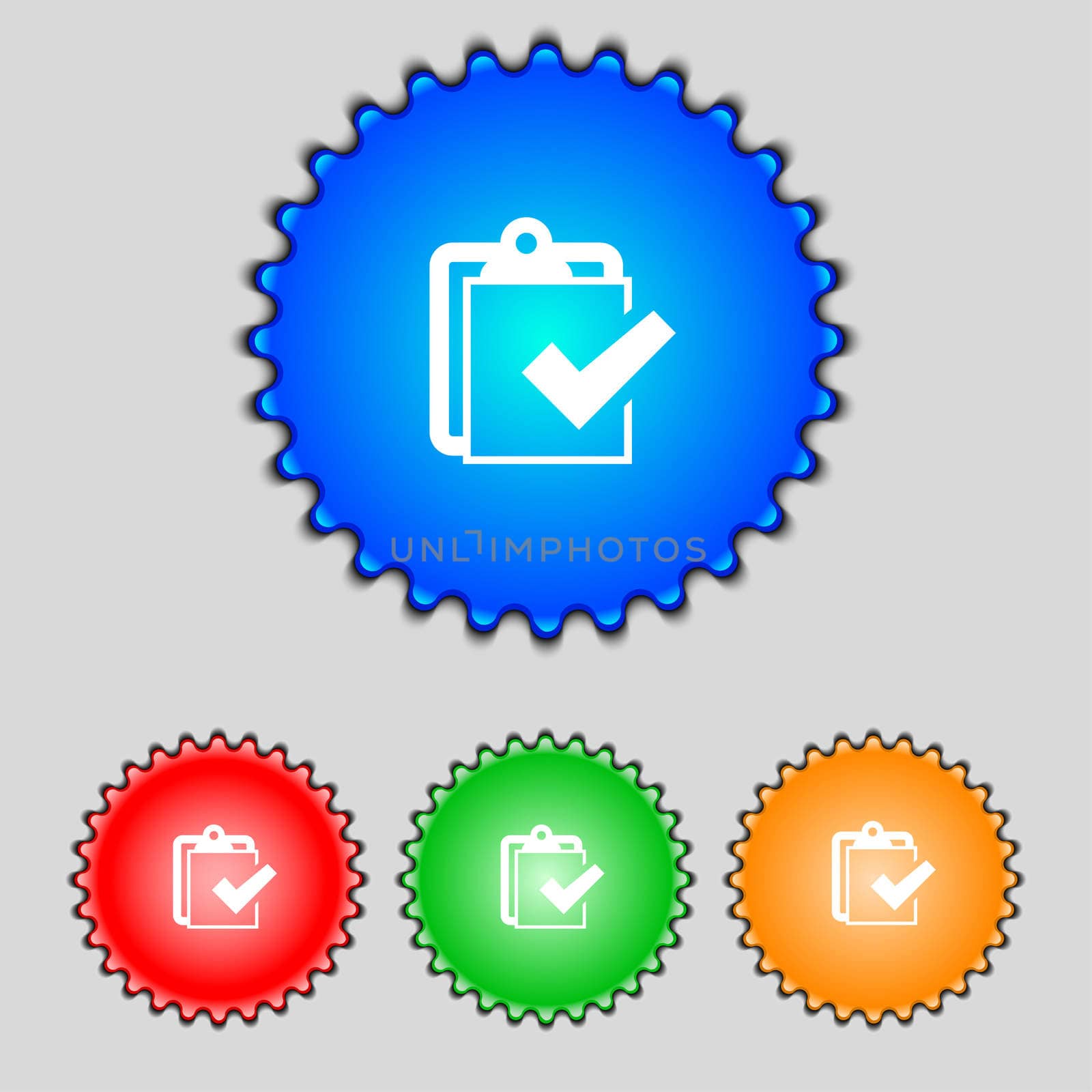 Edit document sign icon. content button. Set colour button. Modern UI website navigation illustration