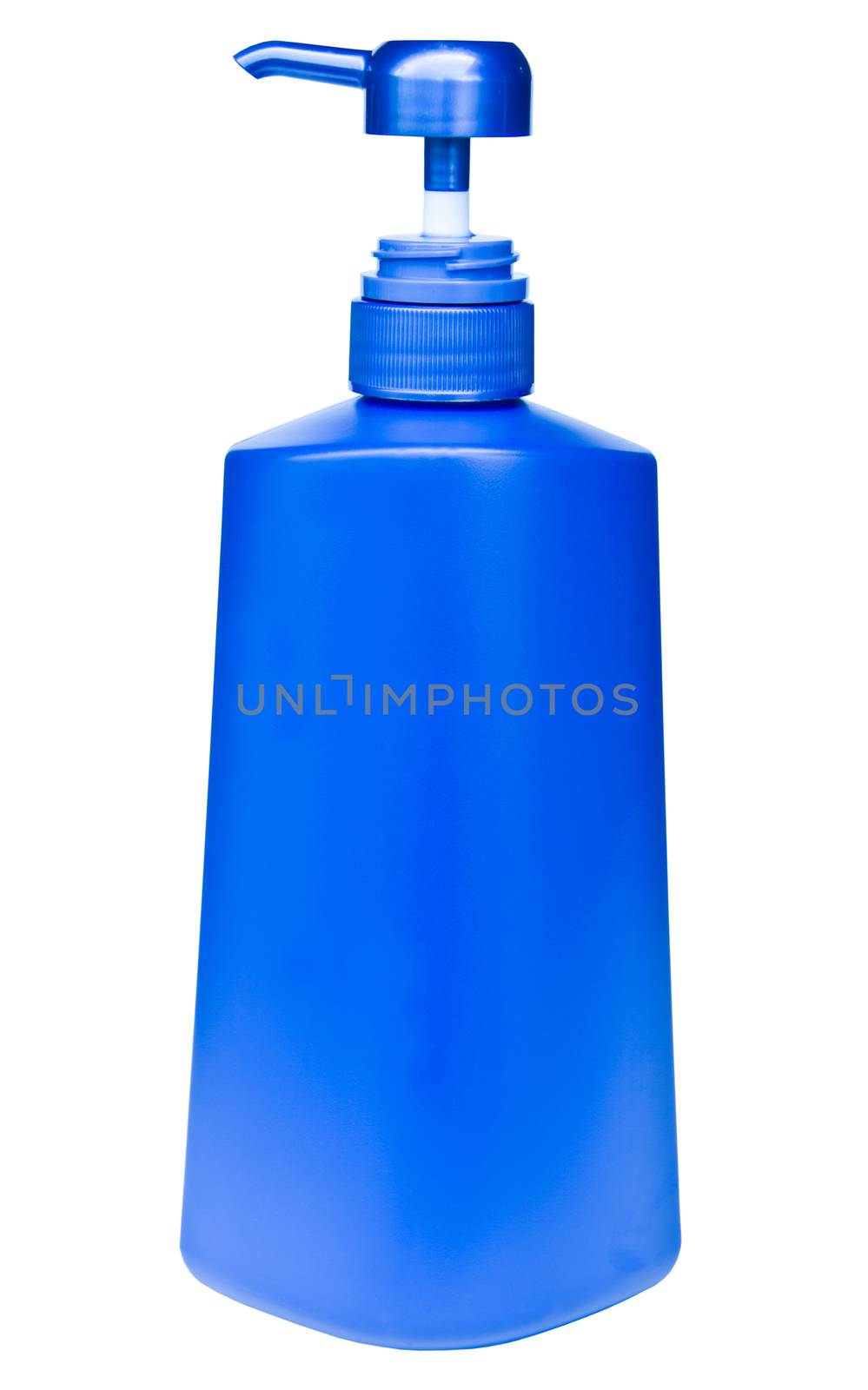 plastic pump bottle isolated on white background, clipping path