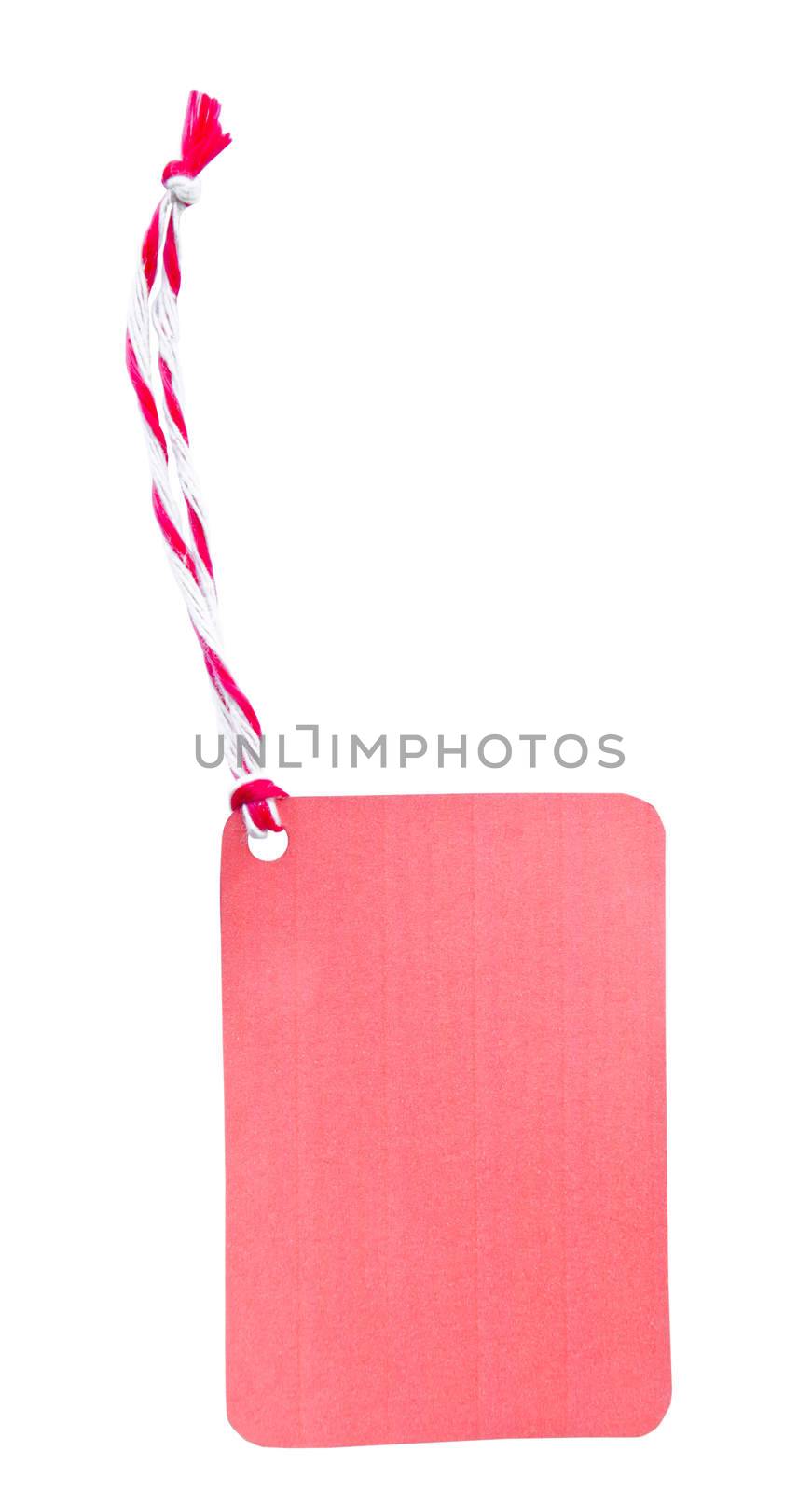 Blank tag isolated on white background, clipping path