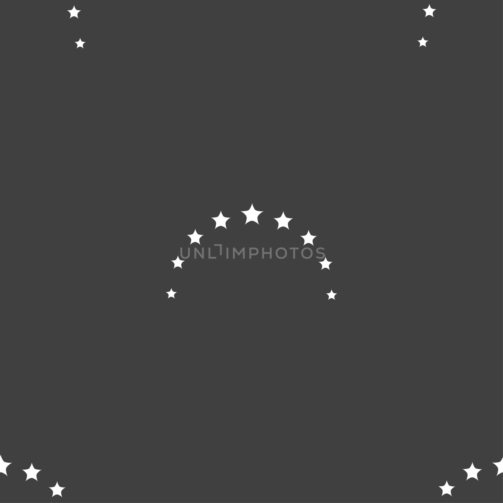 Star sign icon. Favorite button. Navigation symbol. Seamless pattern on a gray background. illustration