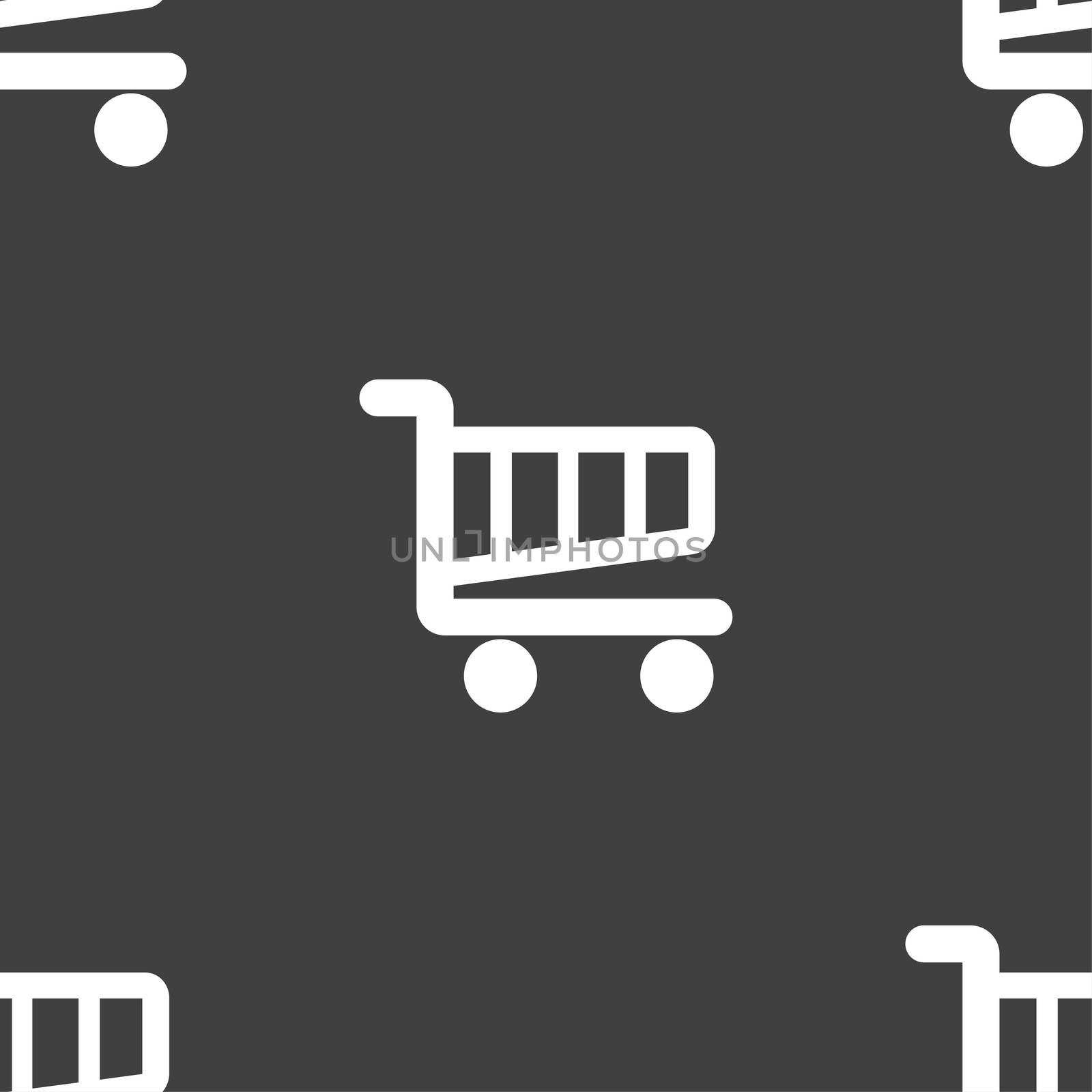 Shopping Cart sign icon. Online buying button. Seamless pattern on a gray background. illustration