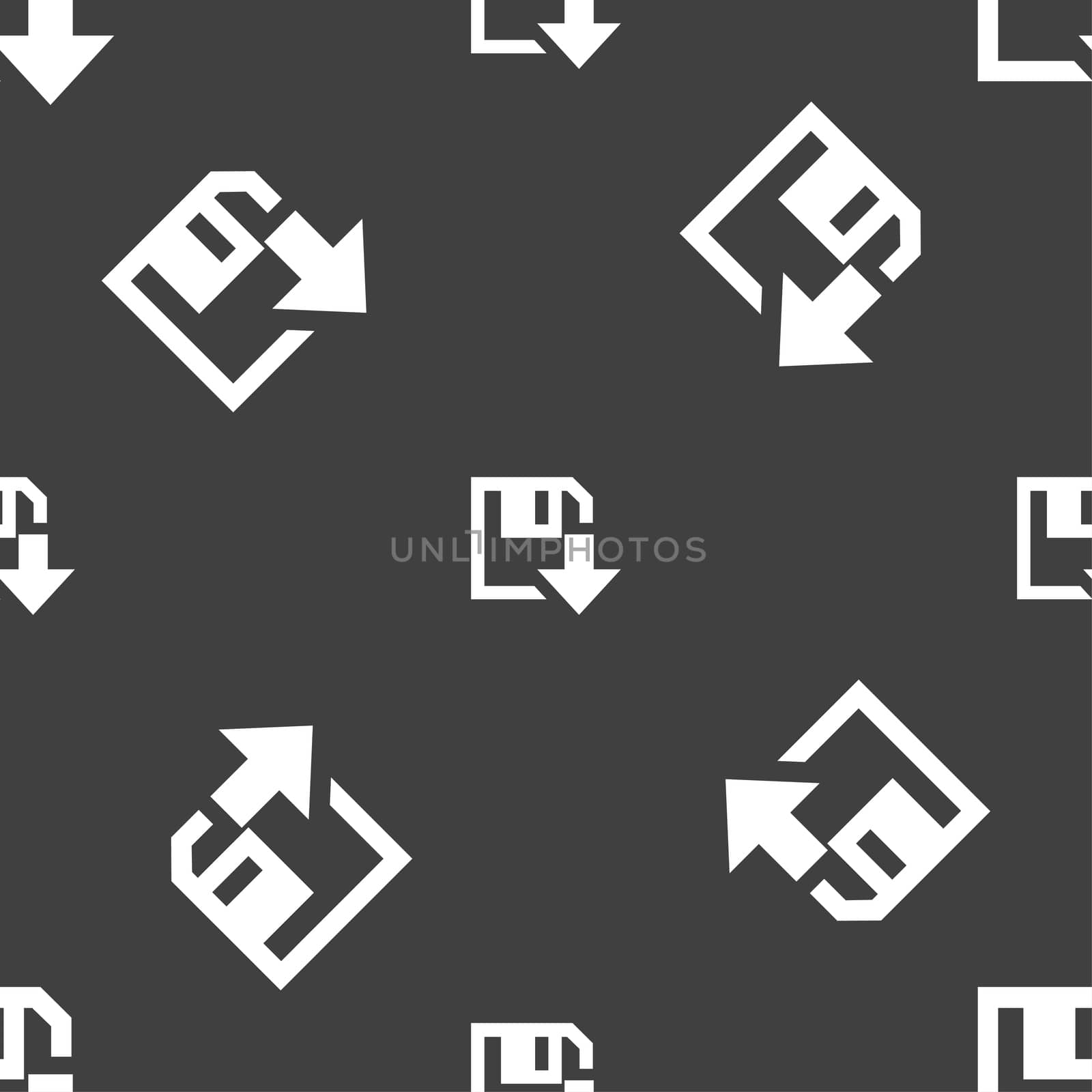 floppy icon. Flat modern design. Seamless pattern on a gray background.  by serhii_lohvyniuk