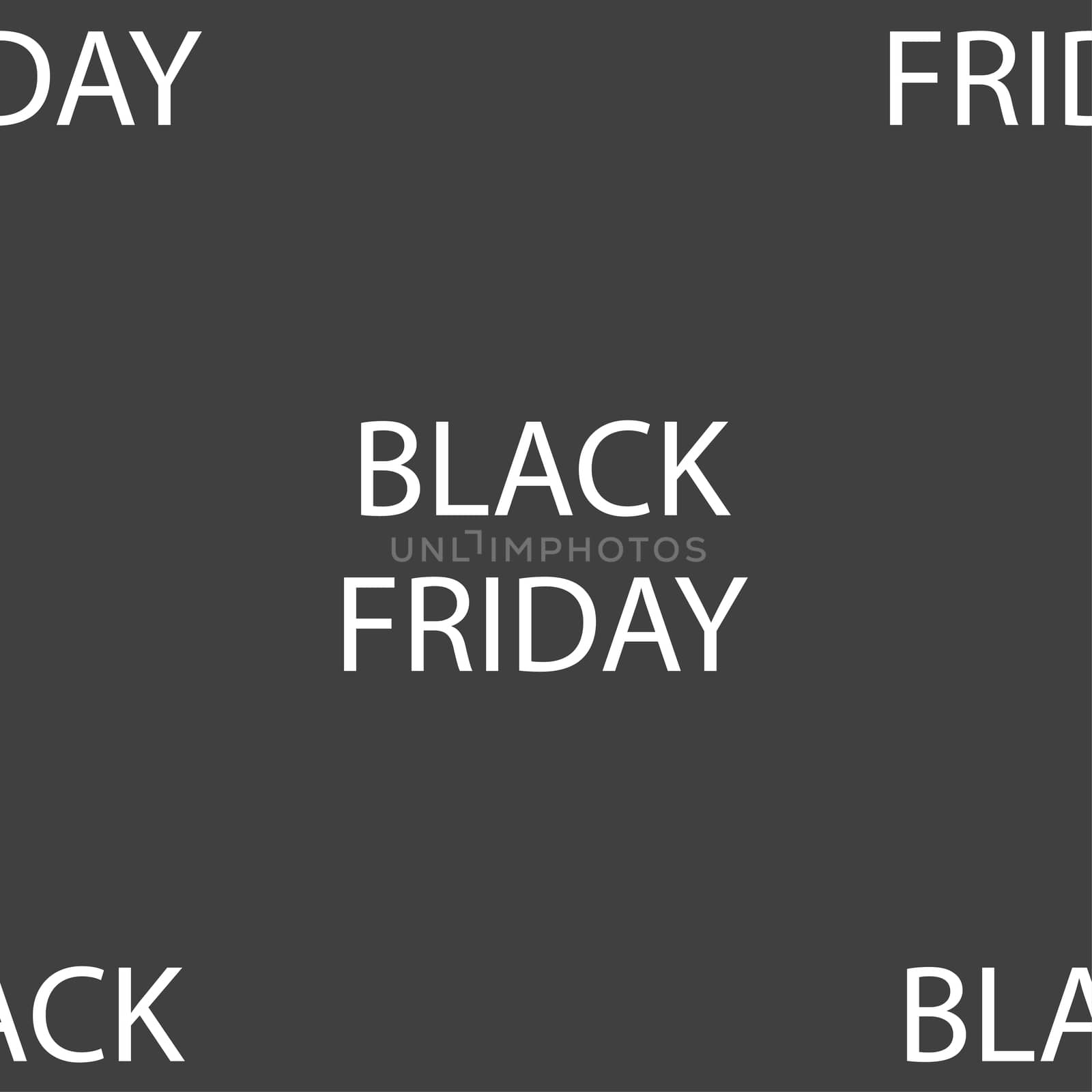 Black friday sign icon. Sale symbol.Special offer label. Seamless pattern on a gray background. illustration