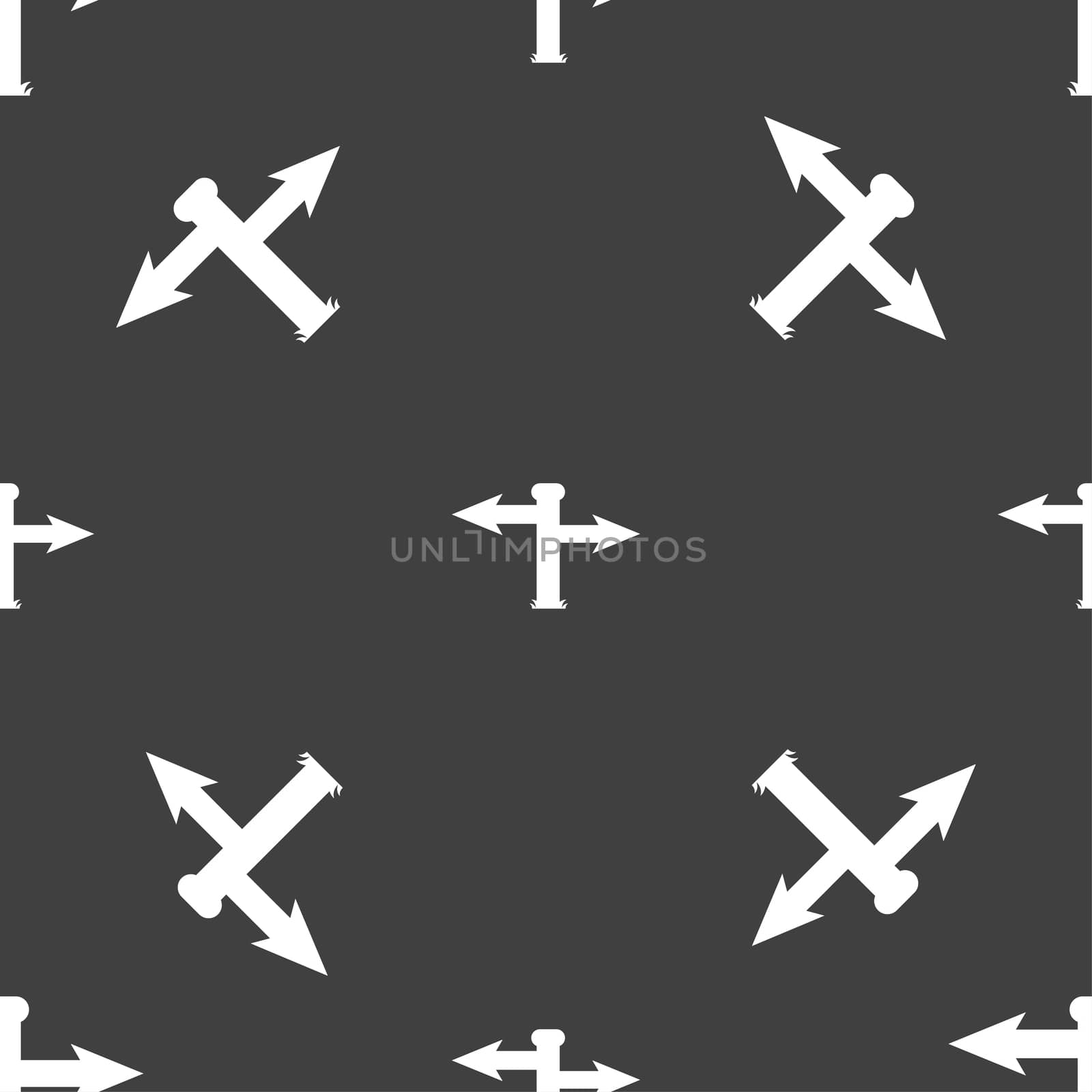 Blank Road Sign icon sign. Seamless pattern on a gray background. illustration