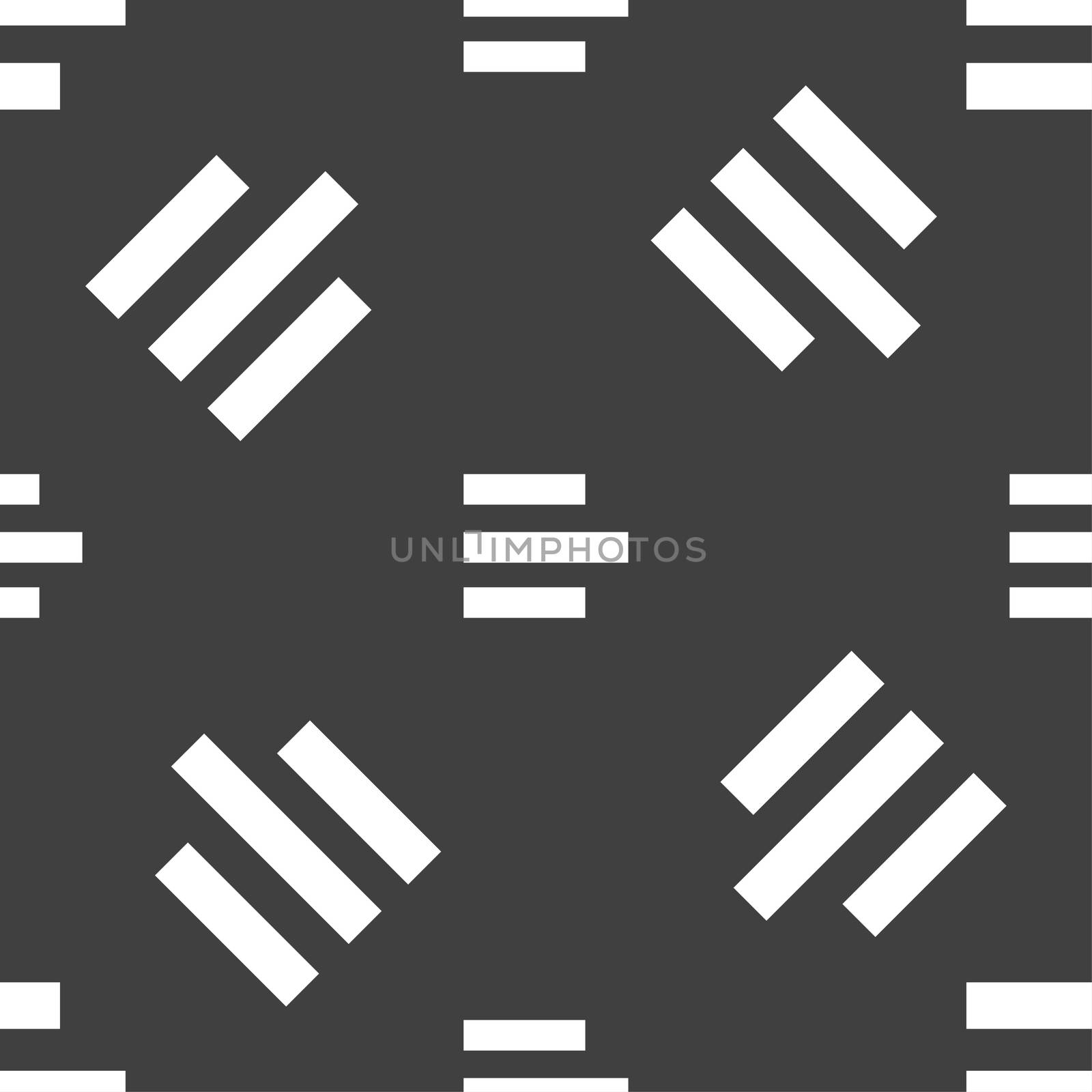 Left-aligned icon sign. Seamless pattern on a gray background.  by serhii_lohvyniuk