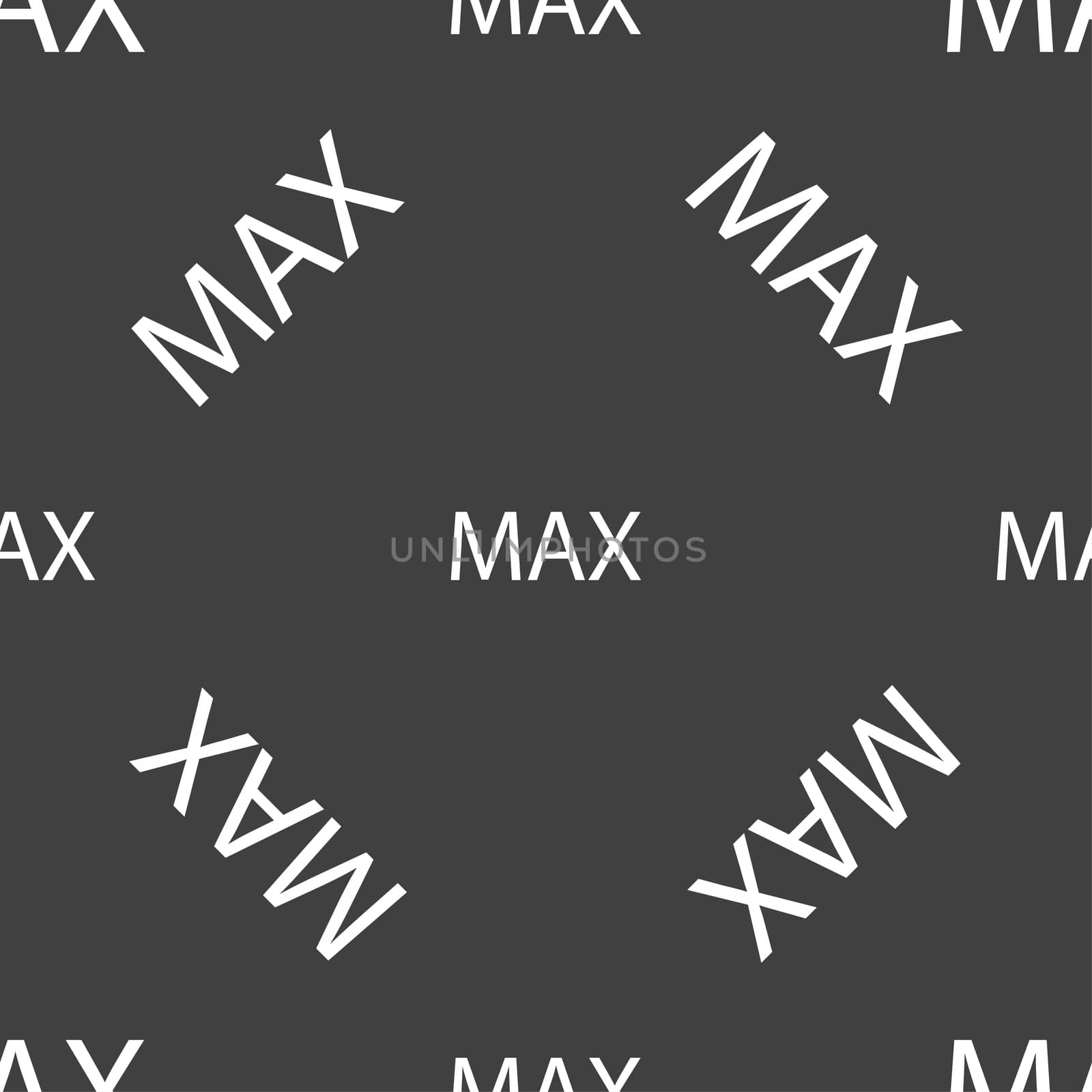 maximum sign icon. Seamless pattern on a gray background. illustration