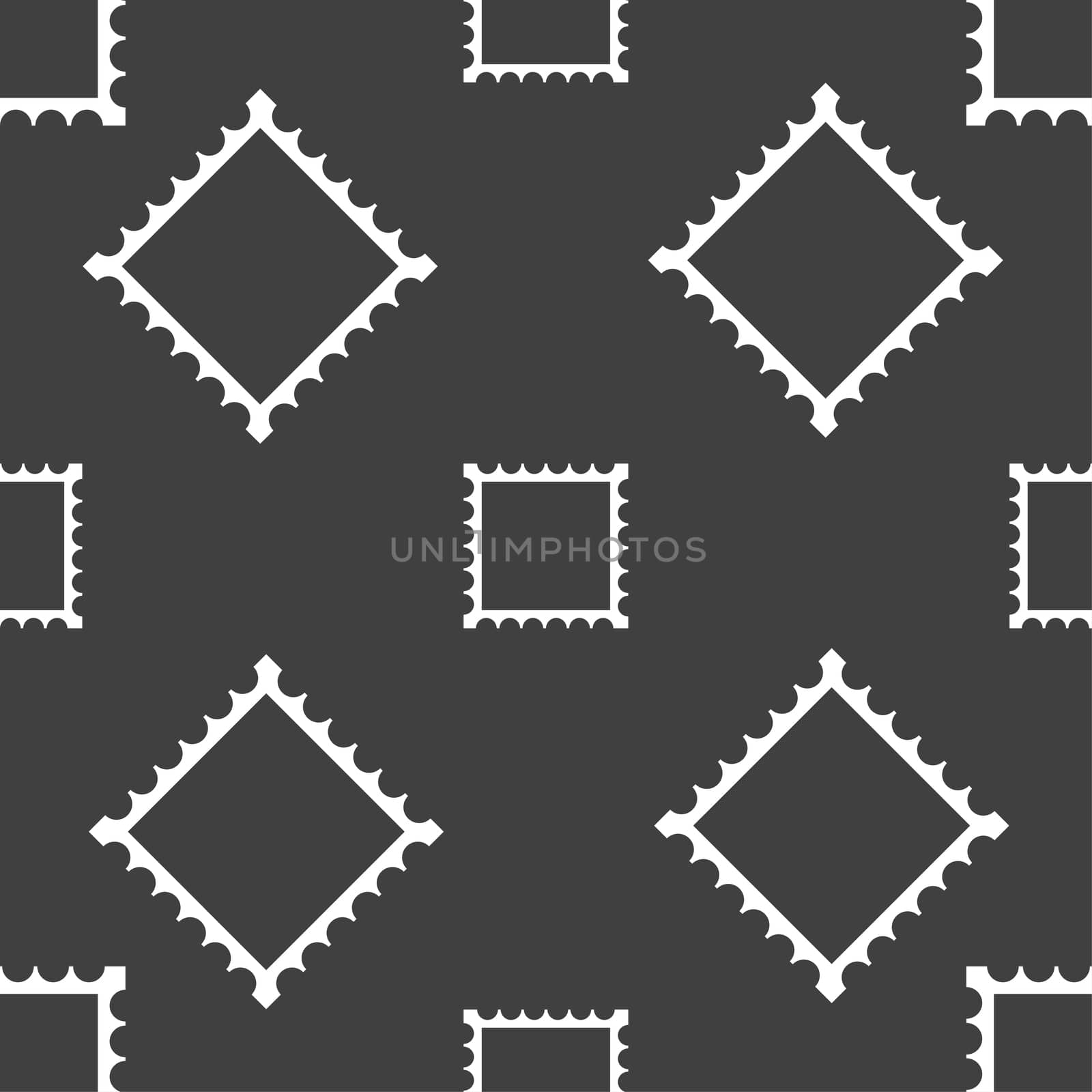 Photo frame template icon sign. Seamless pattern on a gray background.  by serhii_lohvyniuk