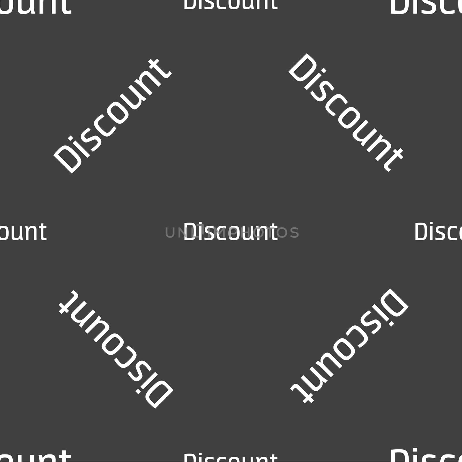 discount sign icon. Sale symbol. Special offer label. Seamless pattern on a gray background. illustration