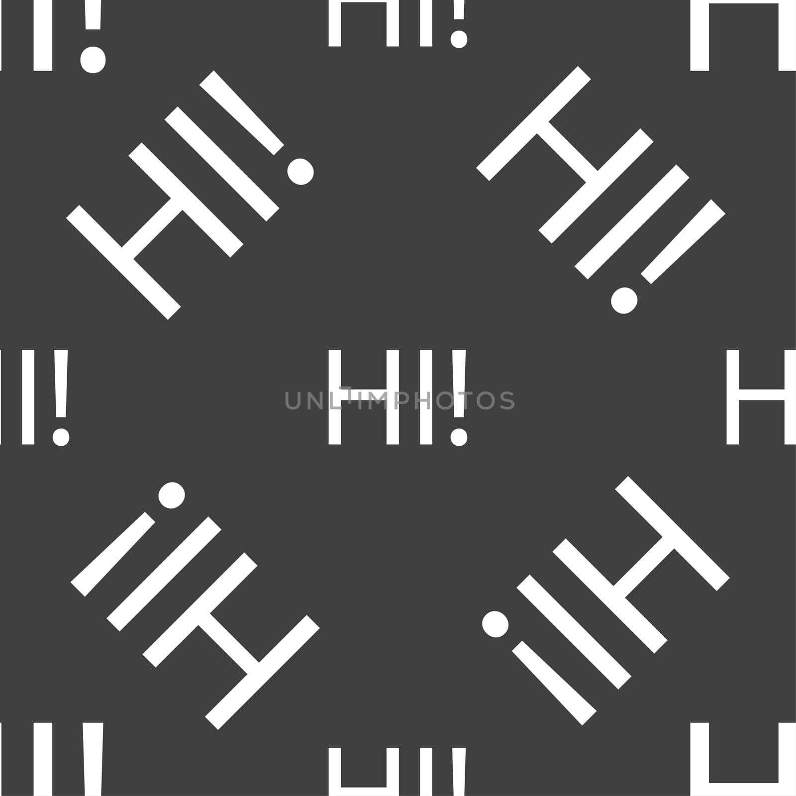 HI sign icon. India translation symbol. Seamless pattern on a gray background.  by serhii_lohvyniuk
