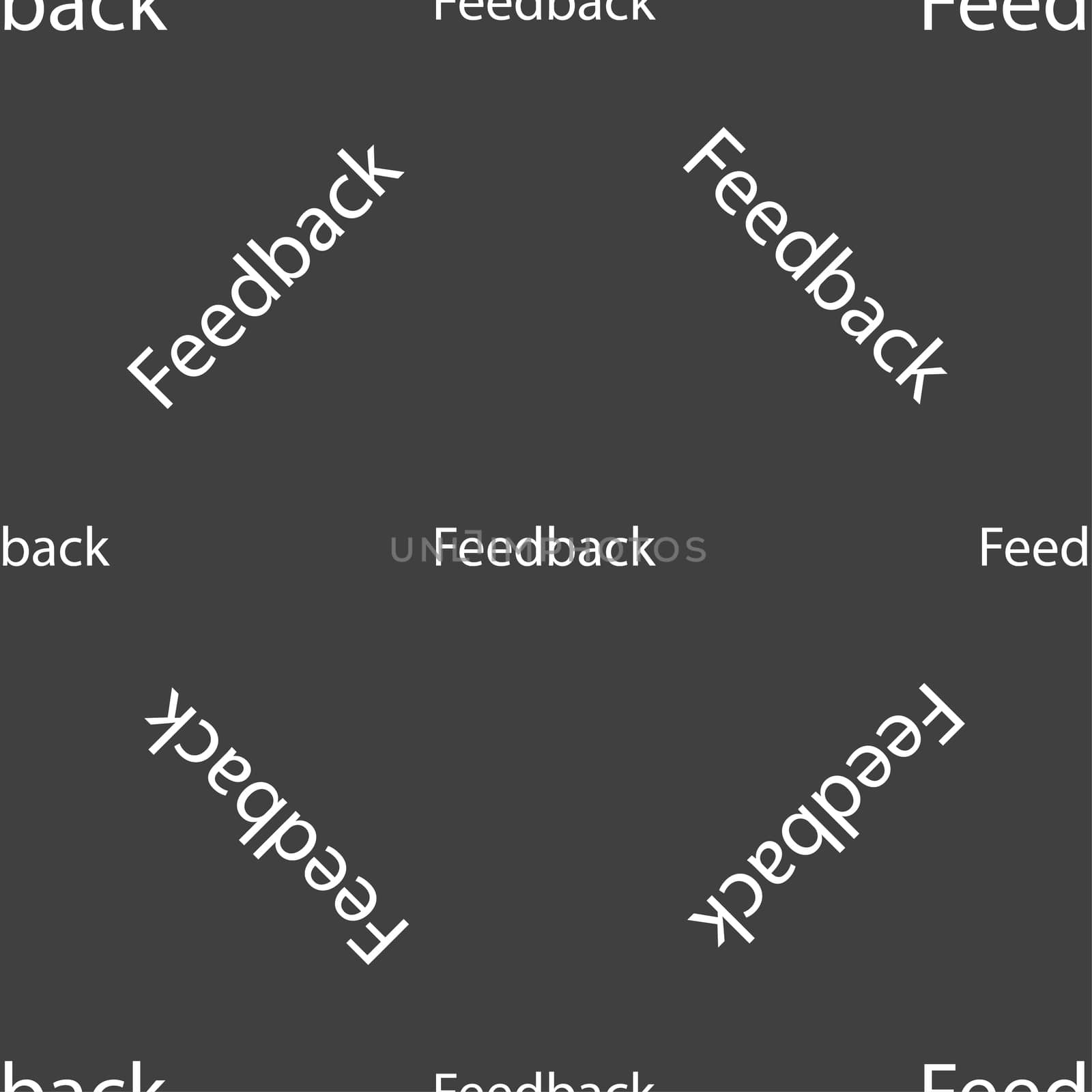 Feedback sign icon. Seamless pattern on a gray background.  by serhii_lohvyniuk