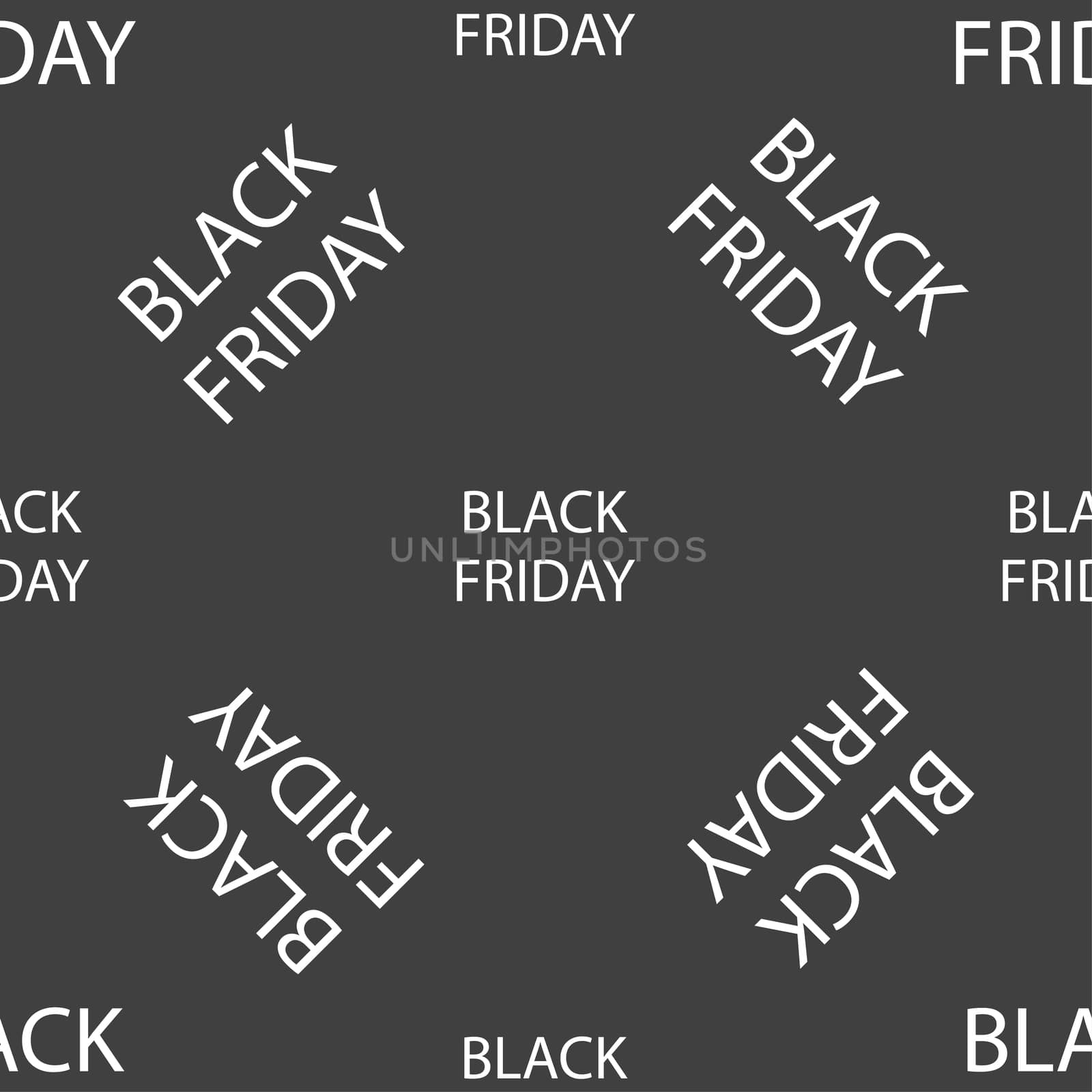 Black friday sign icon. Sale symbol.Special offer label. Seamless pattern on a gray background.  by serhii_lohvyniuk
