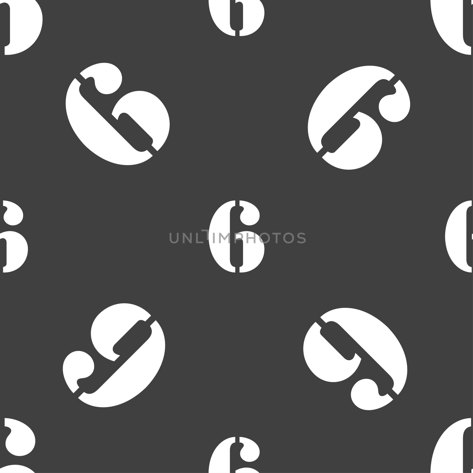 number six icon sign. Seamless pattern on a gray background.  by serhii_lohvyniuk
