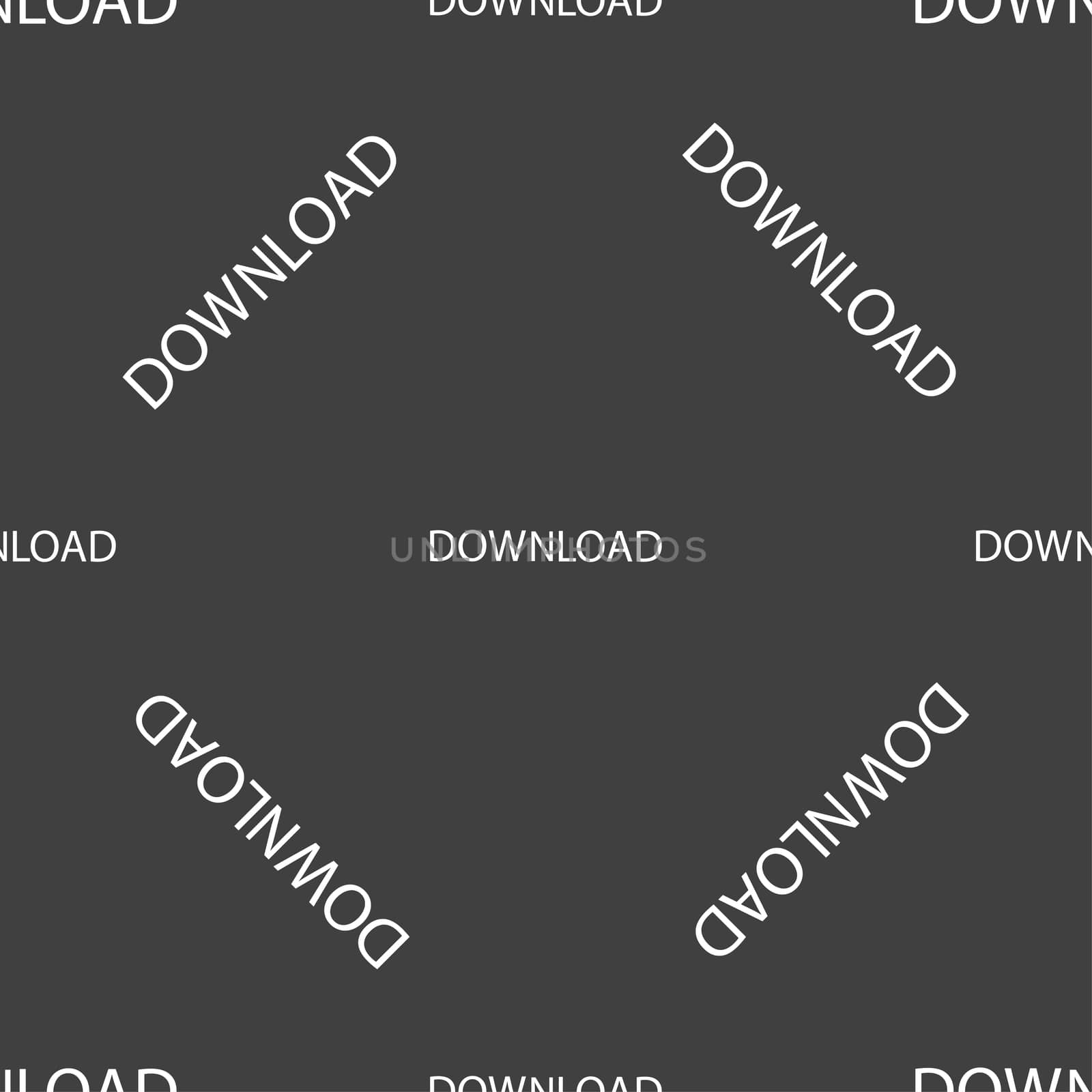 Download icon. Upload button. Load symbol. Seamless pattern on a gray background.  by serhii_lohvyniuk