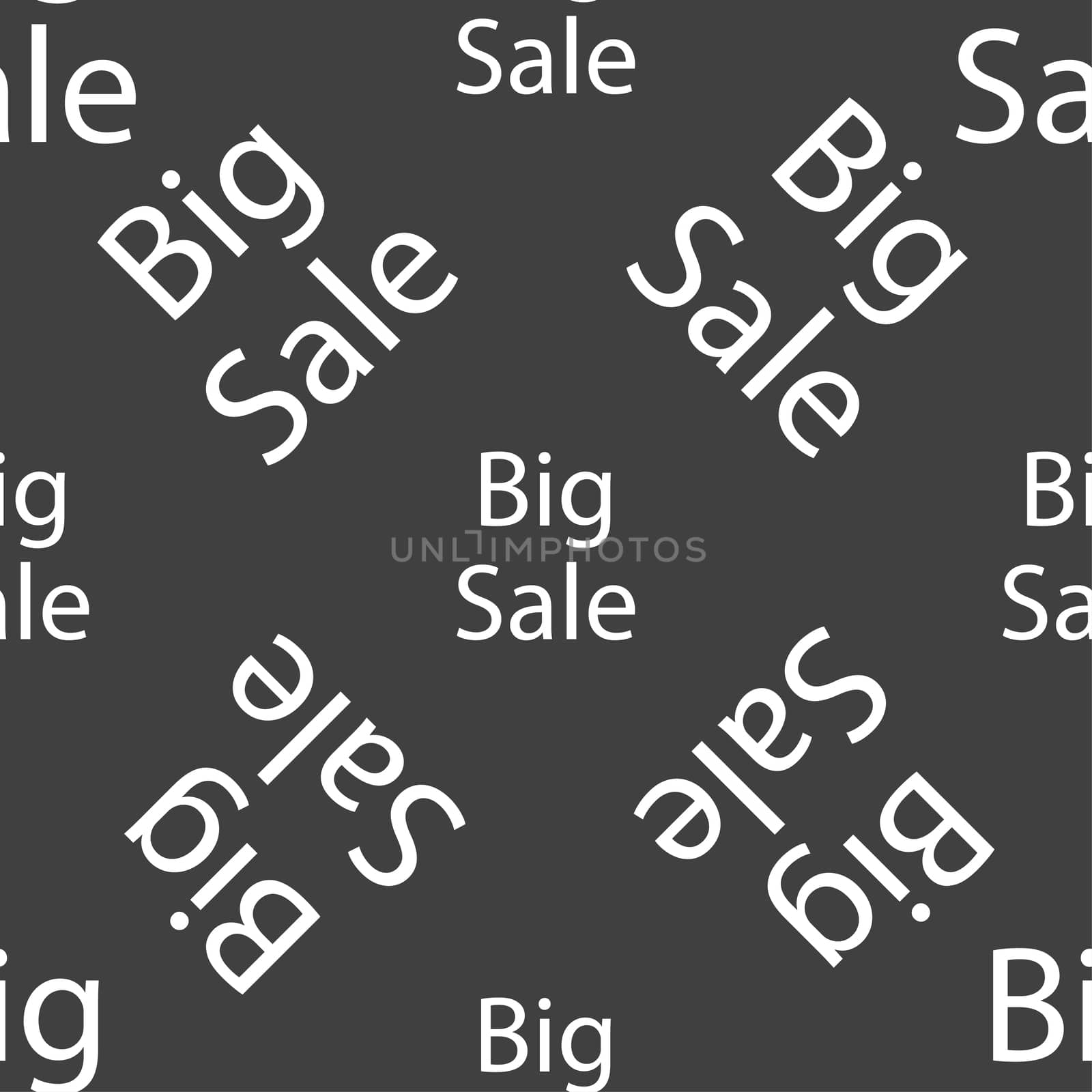 Big sale sign icon. Special offer symbol. Seamless pattern on a gray background. illustration