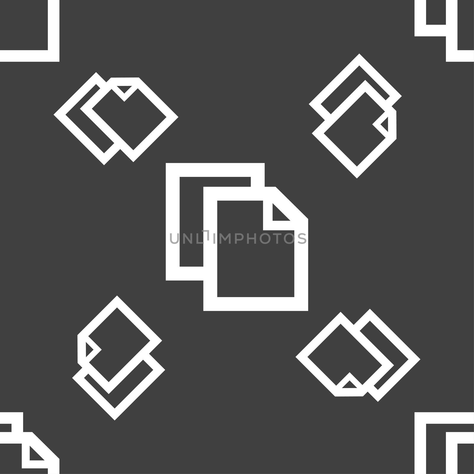 Edit document sign icon. content button.. Seamless pattern on a gray background.  by serhii_lohvyniuk
