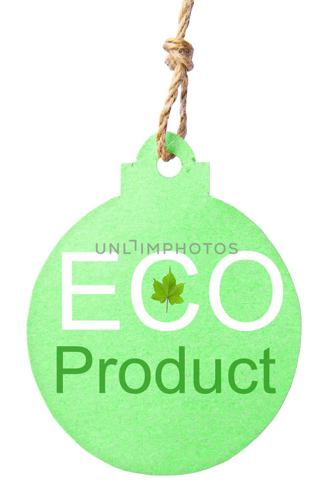 Eco friendly tag, Eco product. Clipping path