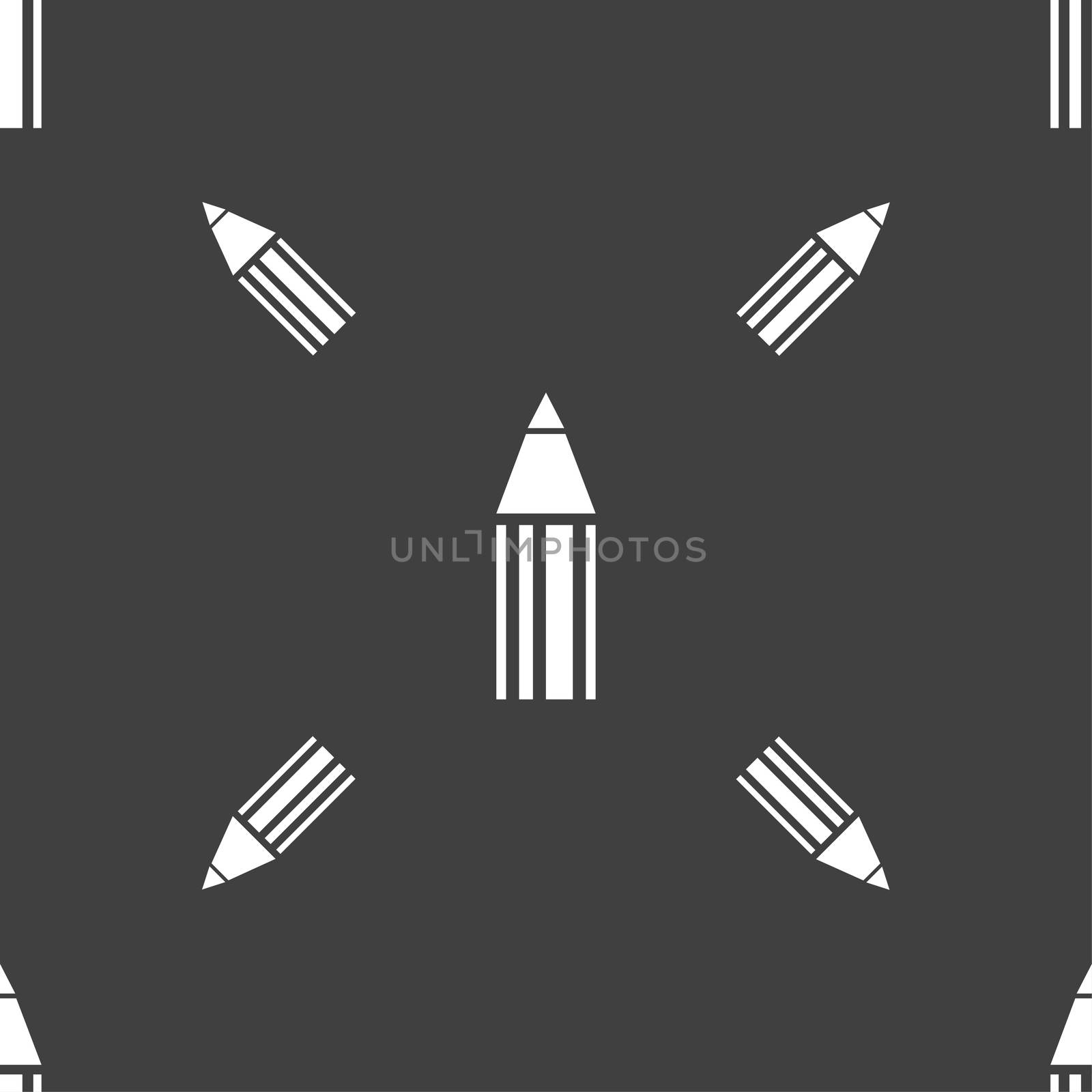 Pencil sign icon. Edit content button. Seamless pattern on a gray background. illustration