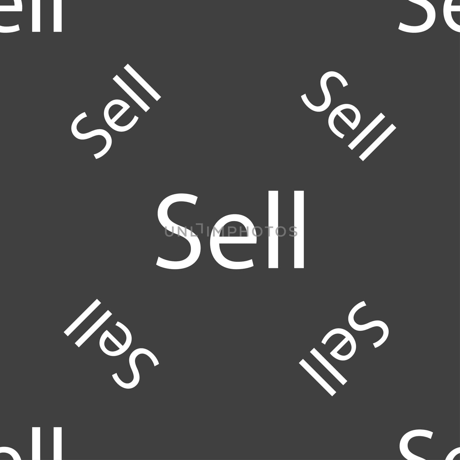Sell sign icon. Contributor earnings button. Seamless pattern on a gray background. illustration