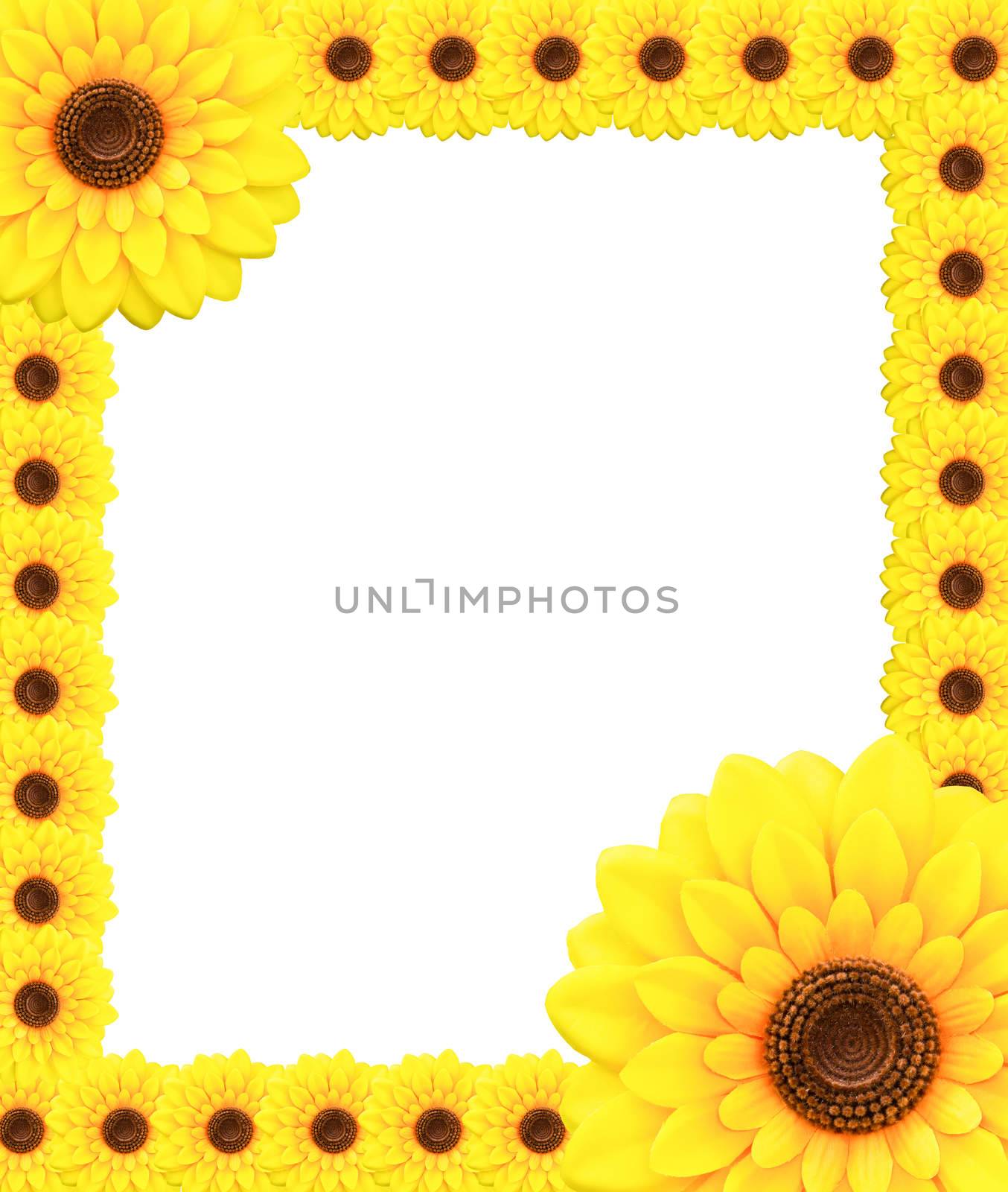 Sunflower frame by Gamjai