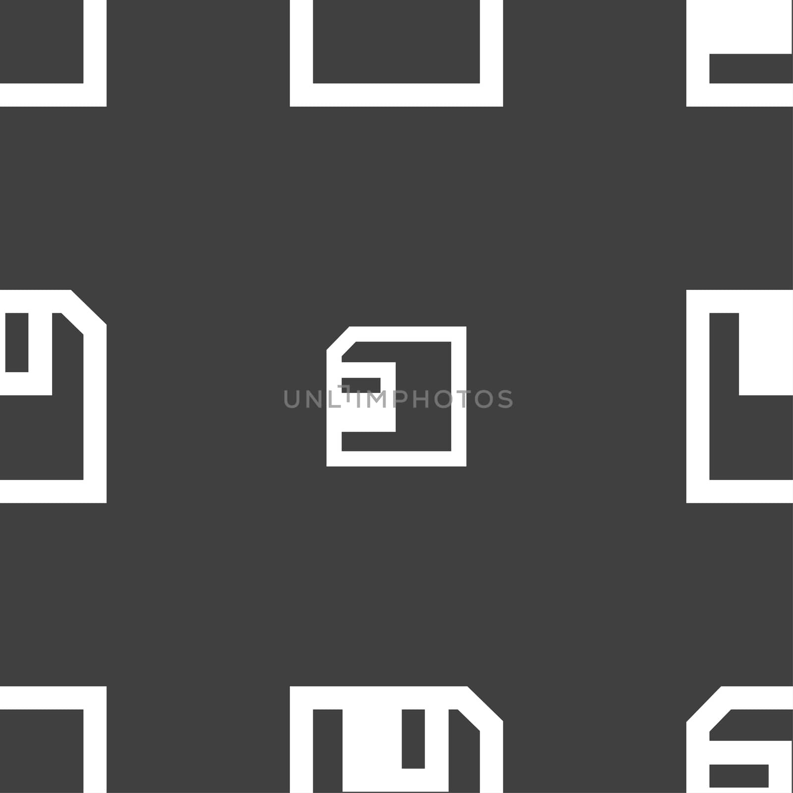 floppy icon. Flat modern design. Seamless pattern on a gray background.  by serhii_lohvyniuk