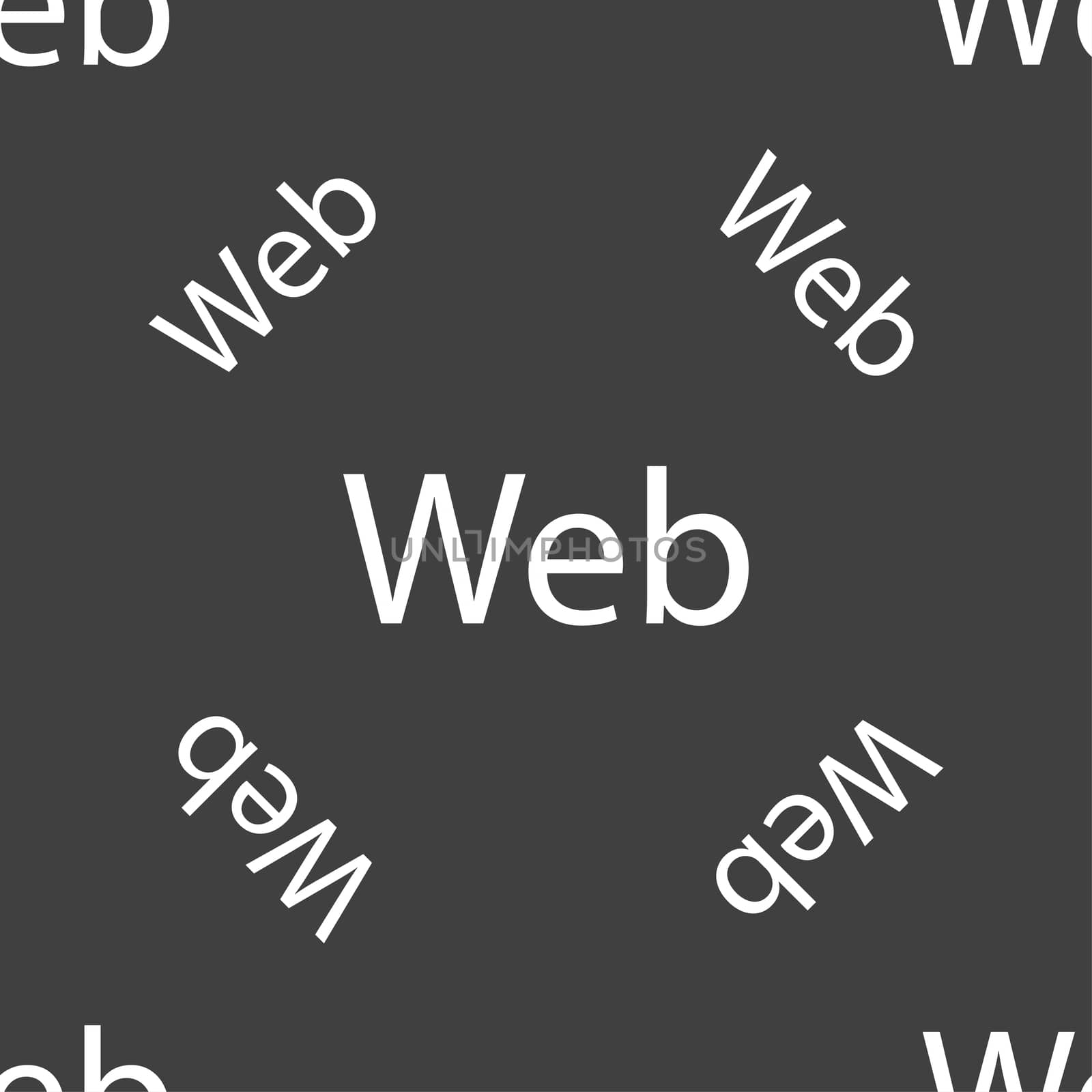 Web sign icon. World wide web symbol. Seamless pattern on a gray background.  by serhii_lohvyniuk