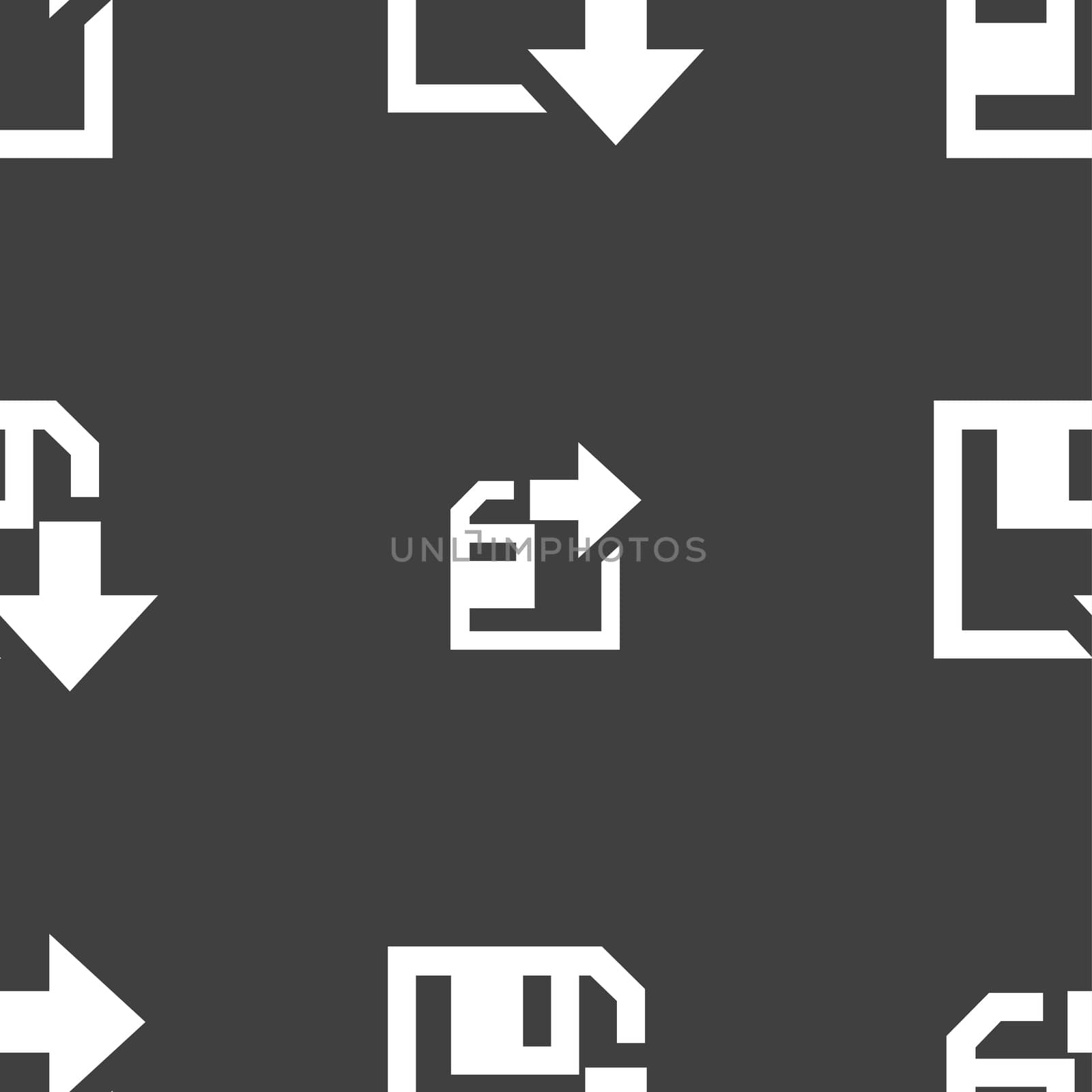 floppy icon. Flat modern design. Seamless pattern on a gray background.  by serhii_lohvyniuk