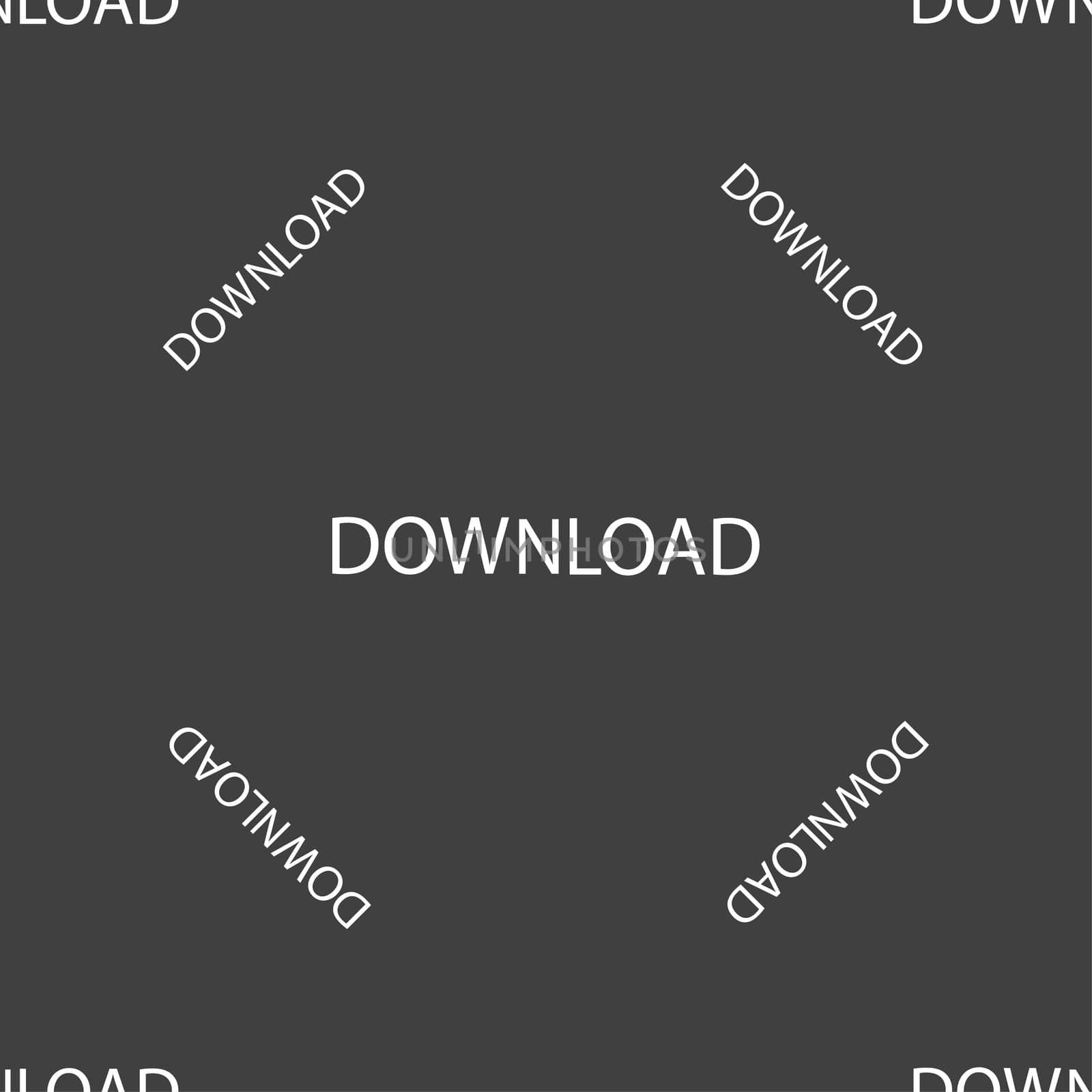 Download icon. Upload button. Load symbol. Seamless pattern on a gray background.  by serhii_lohvyniuk