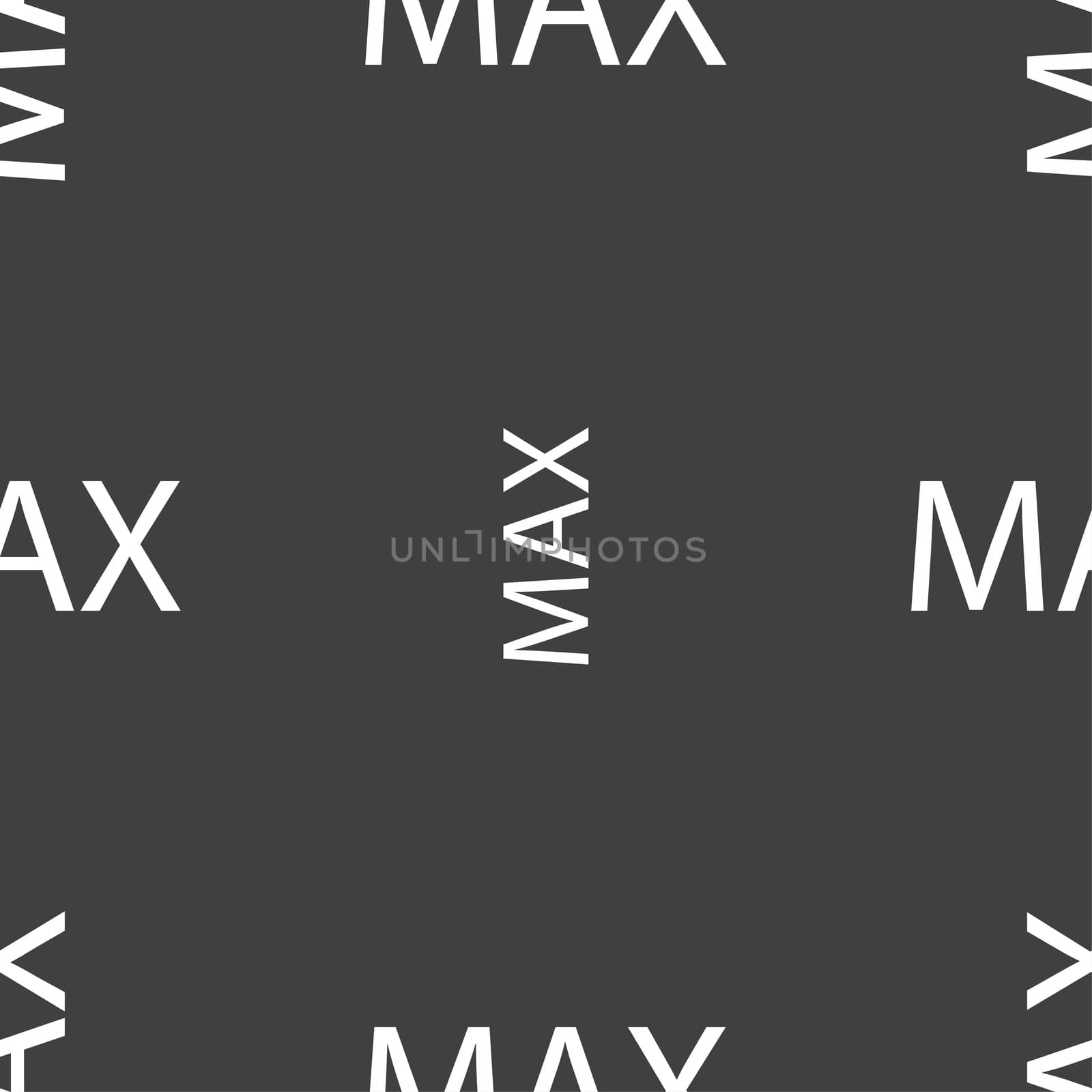 maximum sign icon. Seamless pattern on a gray background.  by serhii_lohvyniuk