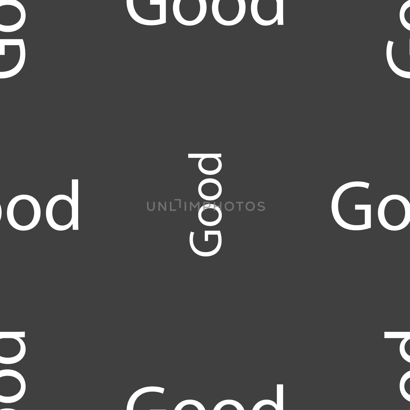 Good sign icon. Seamless pattern on a gray background.  by serhii_lohvyniuk
