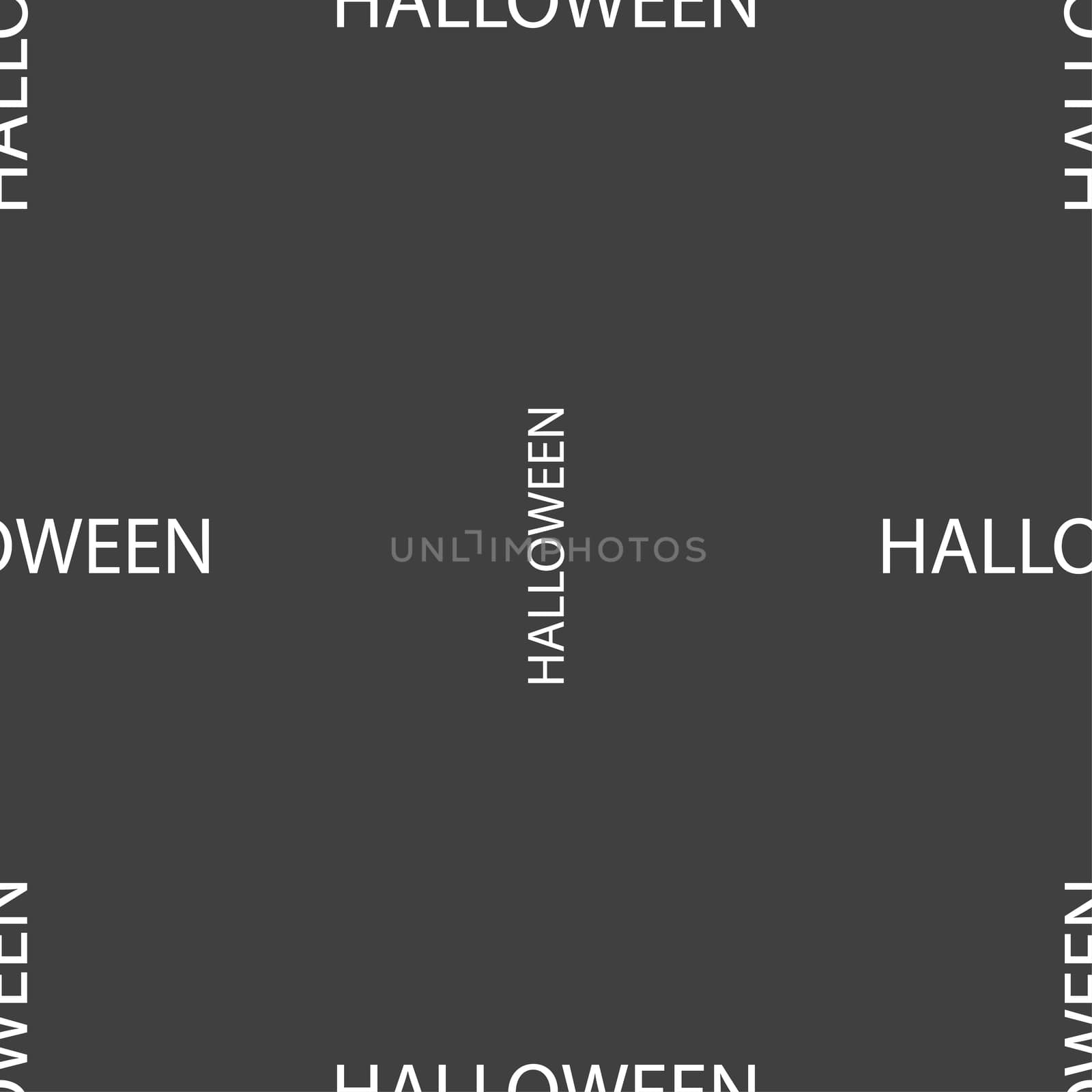 Halloween sign icon. Halloween-party symbol. Seamless pattern on a gray background.  by serhii_lohvyniuk