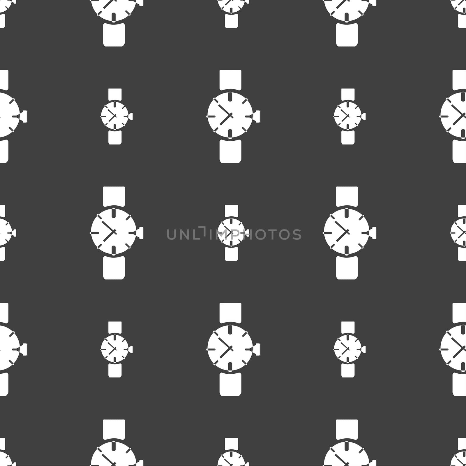 watches icon symbol . Seamless pattern on a gray background.  by serhii_lohvyniuk