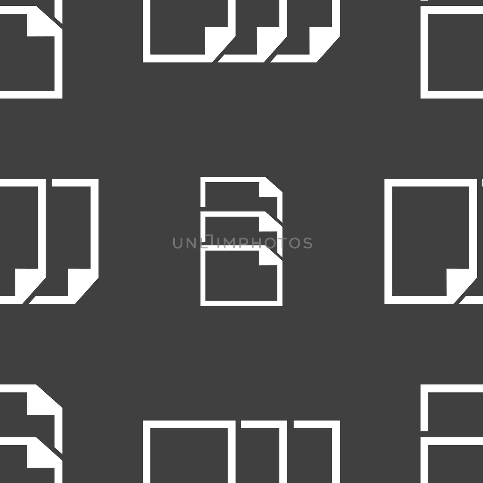 Copy file sign icon. Duplicate document symbol. Seamless pattern on a gray background.  by serhii_lohvyniuk