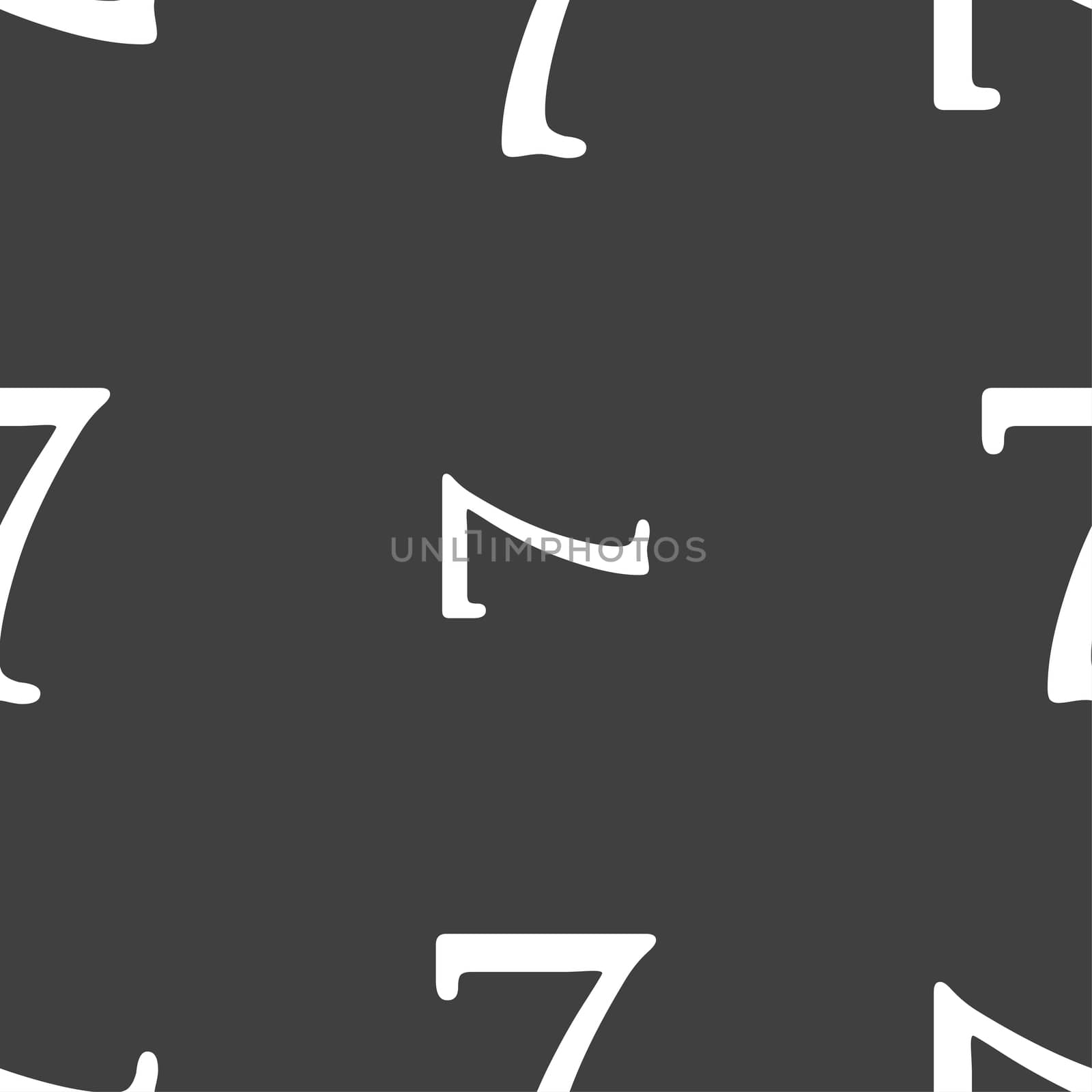 number seven icon sign. Seamless pattern on a gray background.  by serhii_lohvyniuk