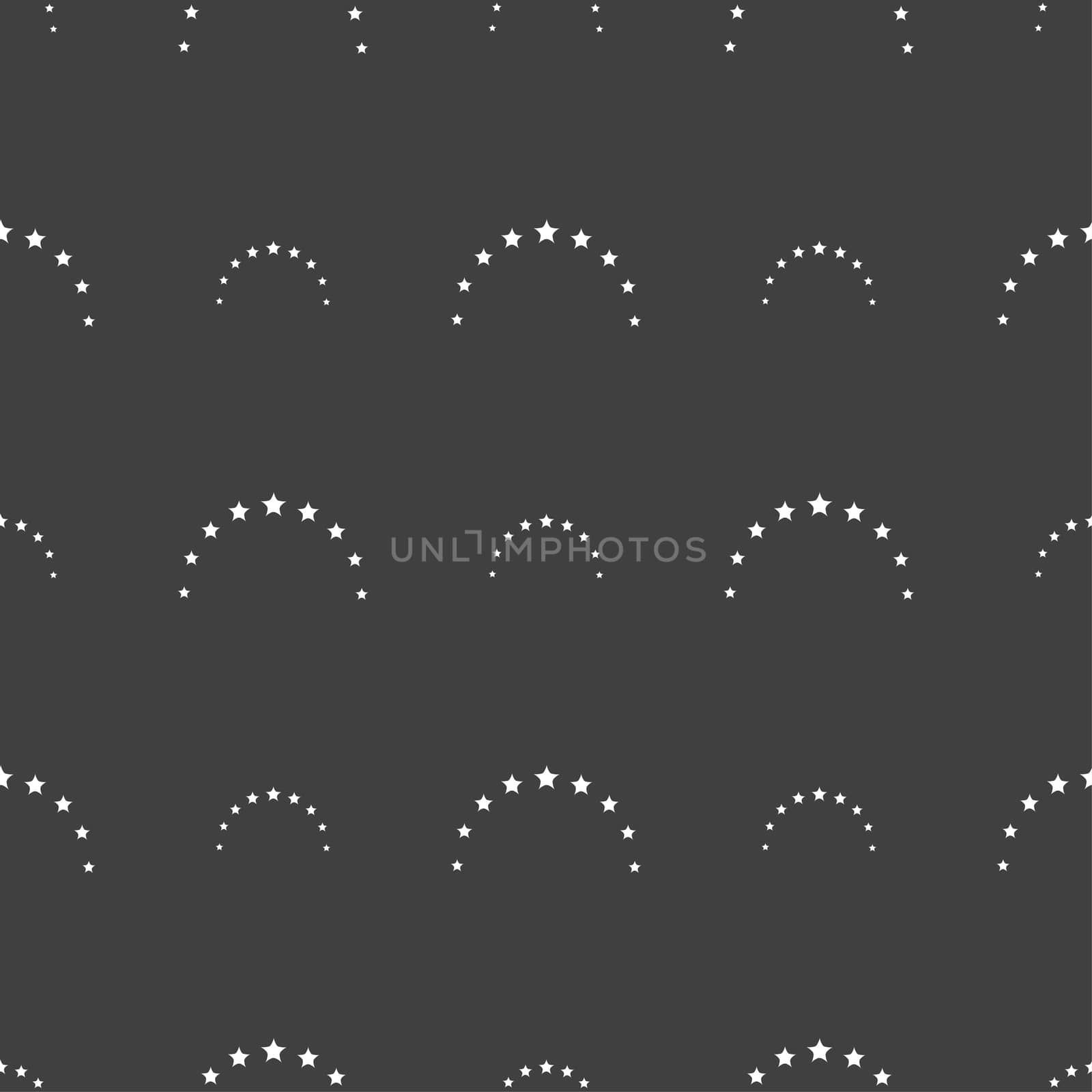 Star sign icon. Favorite button. Navigation symbol. Seamless pattern on a gray background.  by serhii_lohvyniuk