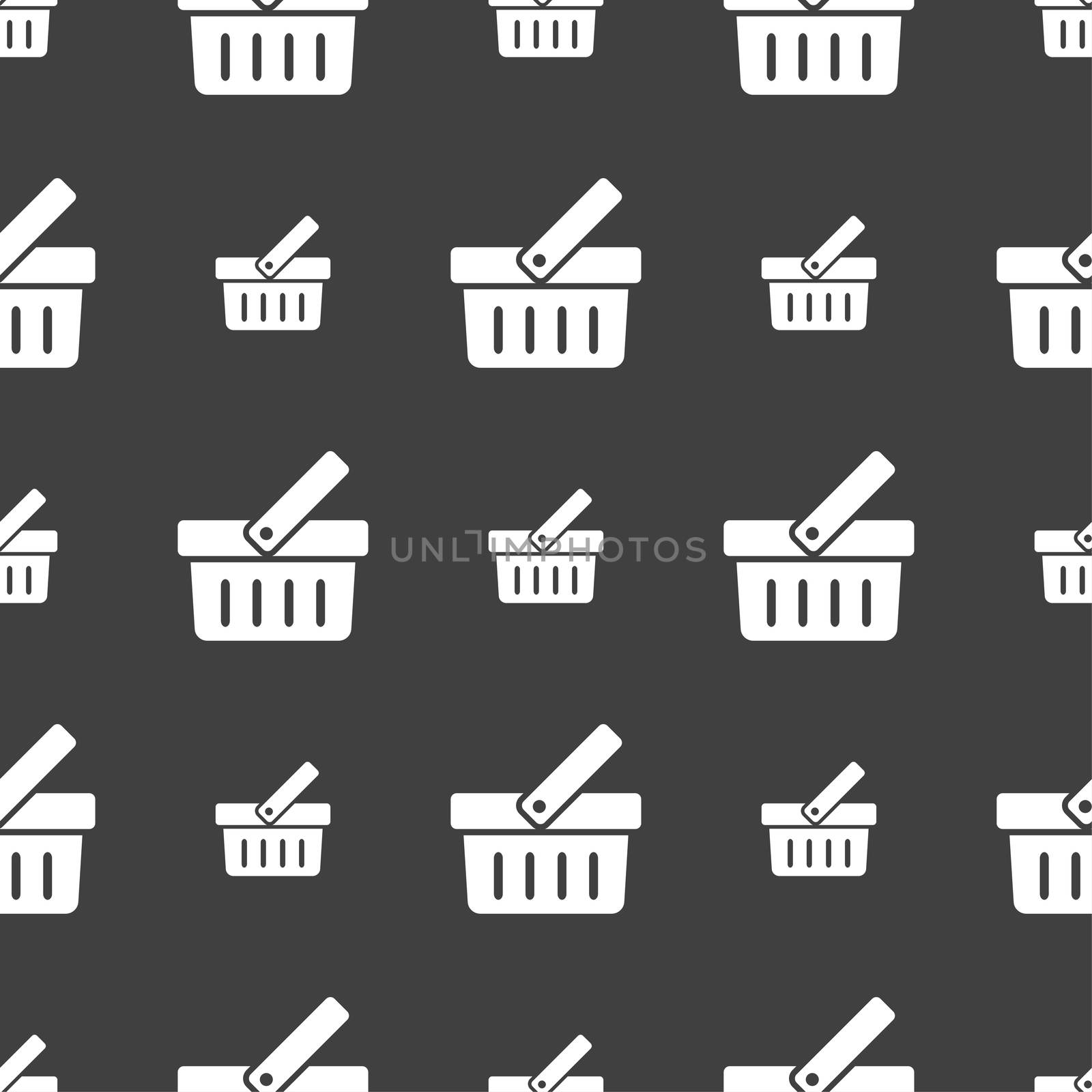 Shopping Cart sign icon. Online buying button. Seamless pattern on a gray background.  by serhii_lohvyniuk