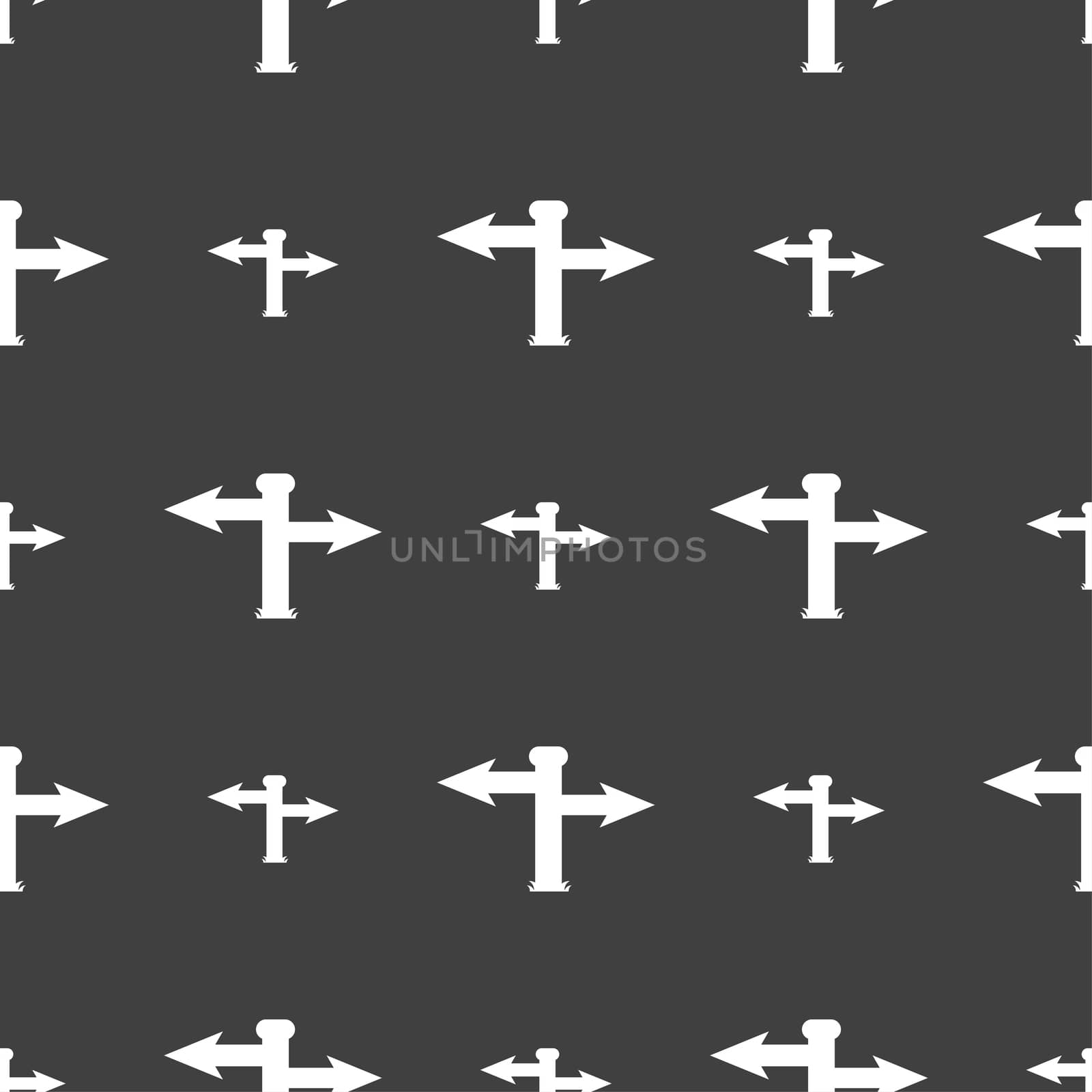Blank Road Sign icon sign. Seamless pattern on a gray background.  by serhii_lohvyniuk