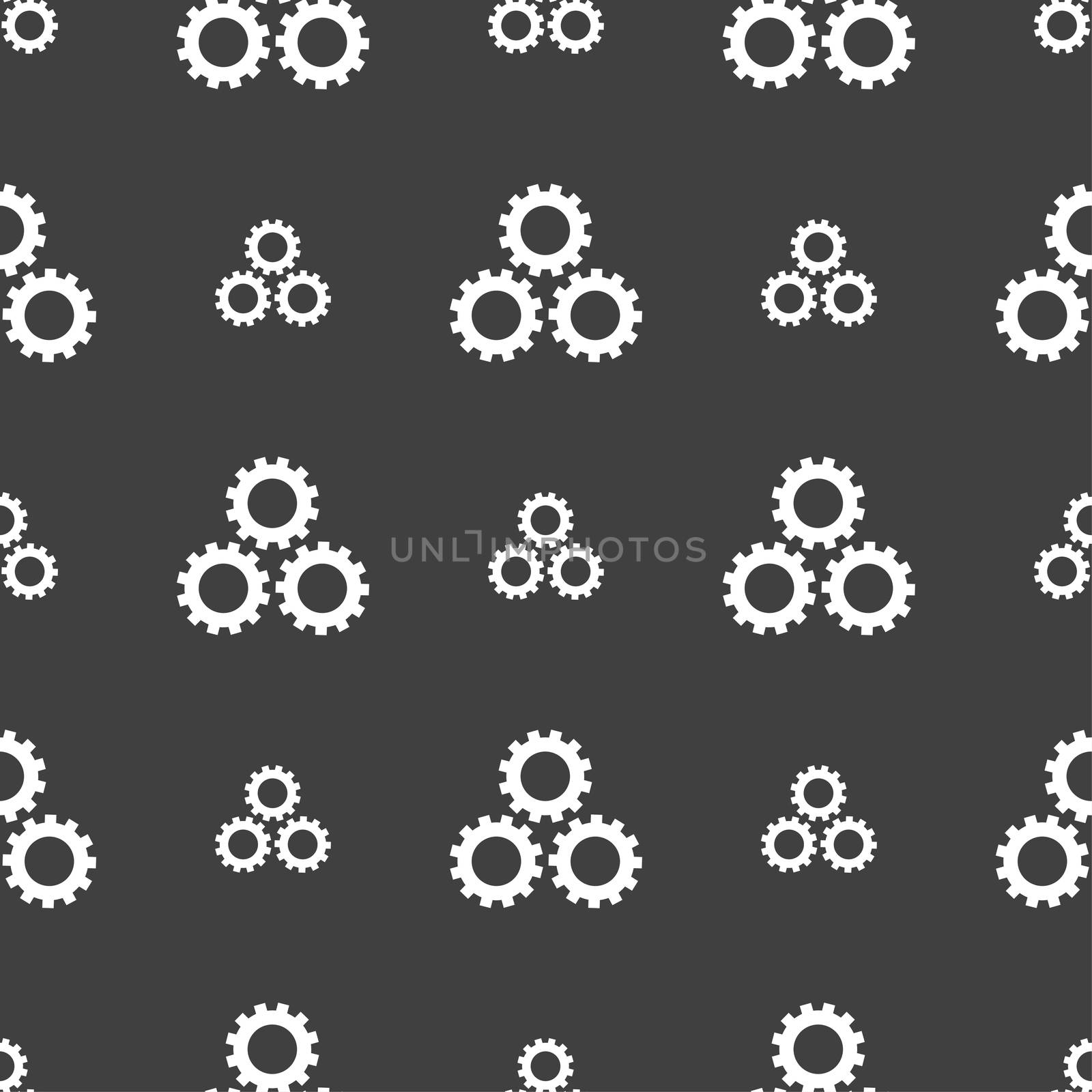 tooth icon. Seamless pattern on a gray background. illustration